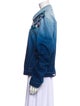 Casablanca 2023 Gradient Floral Embroidery Denim Jacket