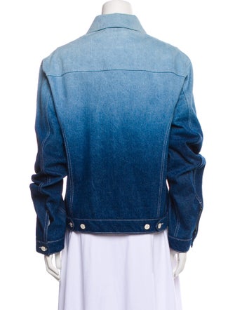 Casablanca 2023 Gradient Floral Embroidery Denim Jacket