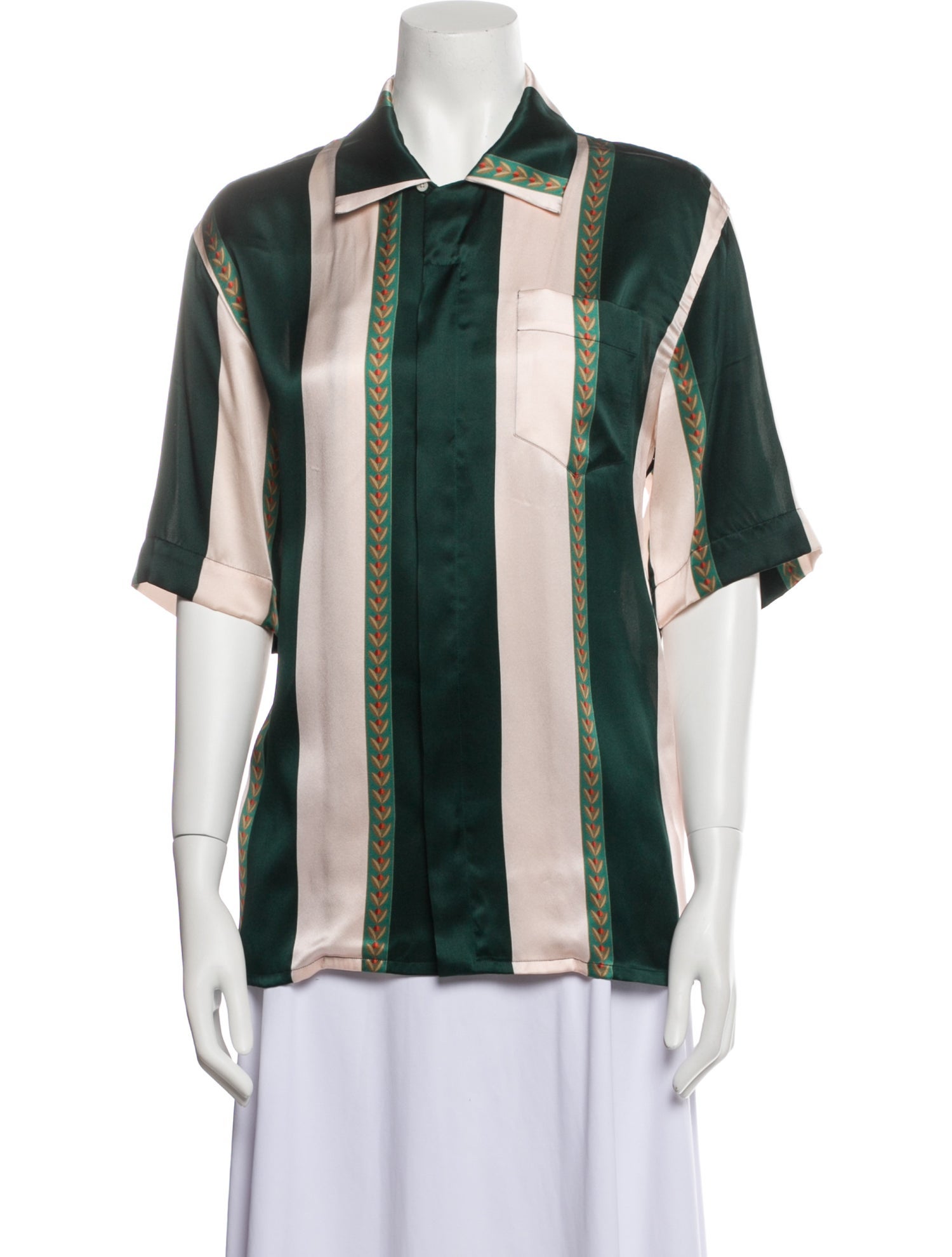 Casablanca Striped Short Sleeve Shirt