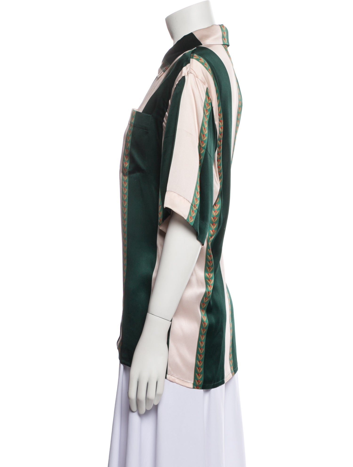 Casablanca Striped Short Sleeve Shirt