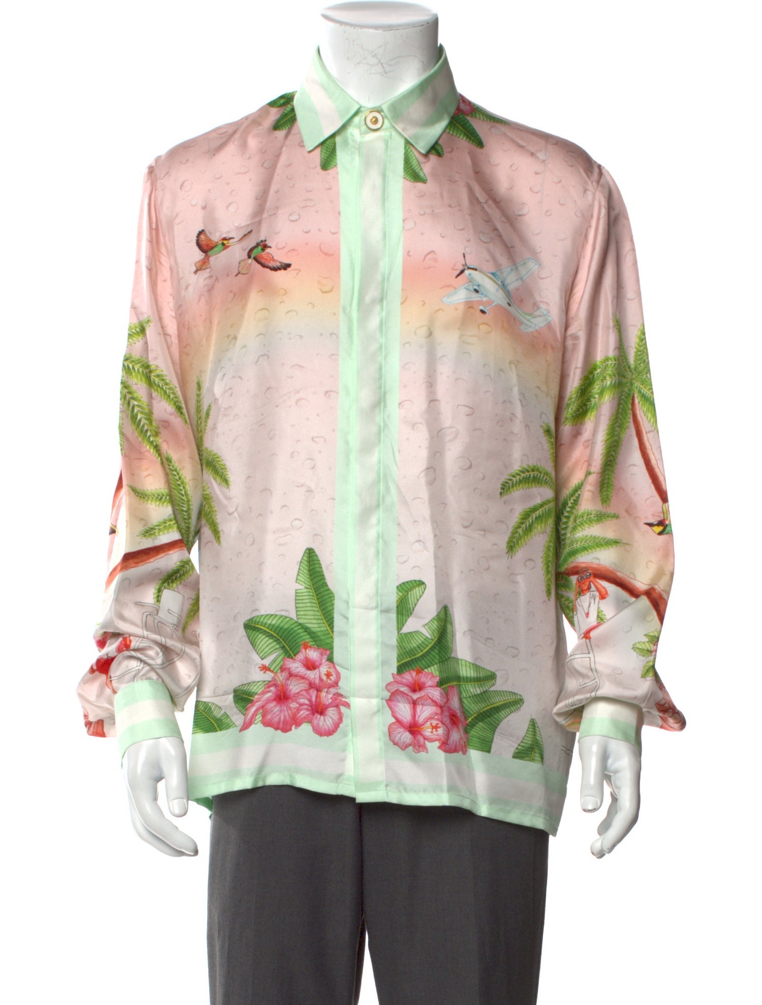 Casablanca Silk Printed Dress Shirt