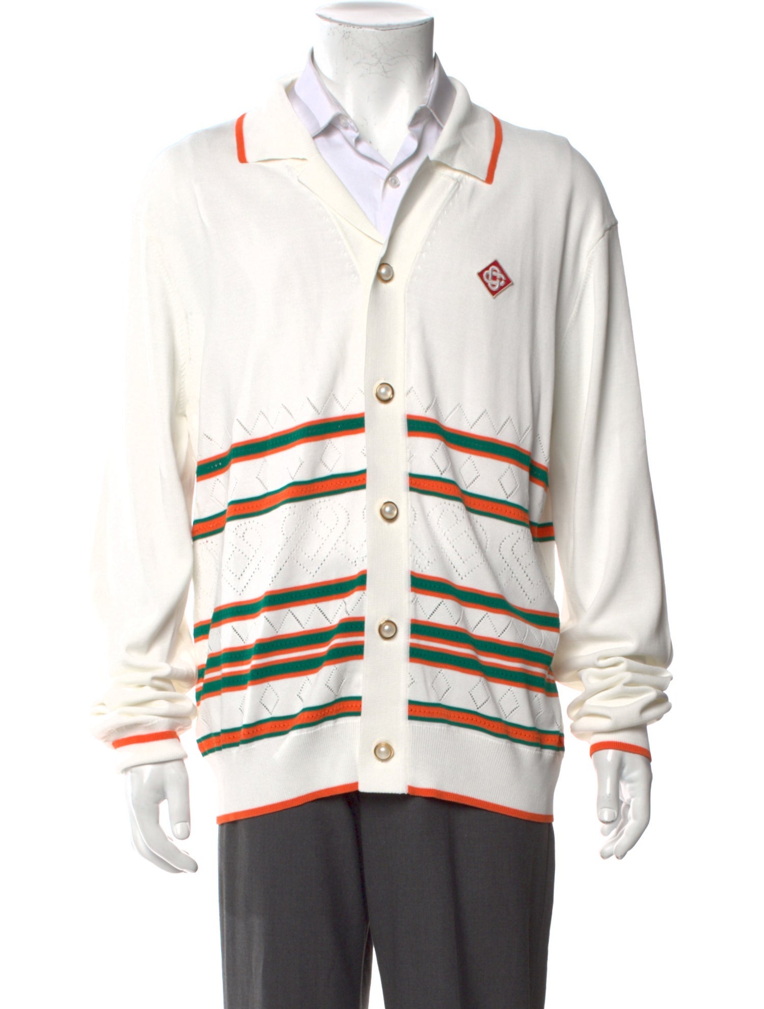 Casablanca 2024 Heart Pointelle Cardigan w/ Tags