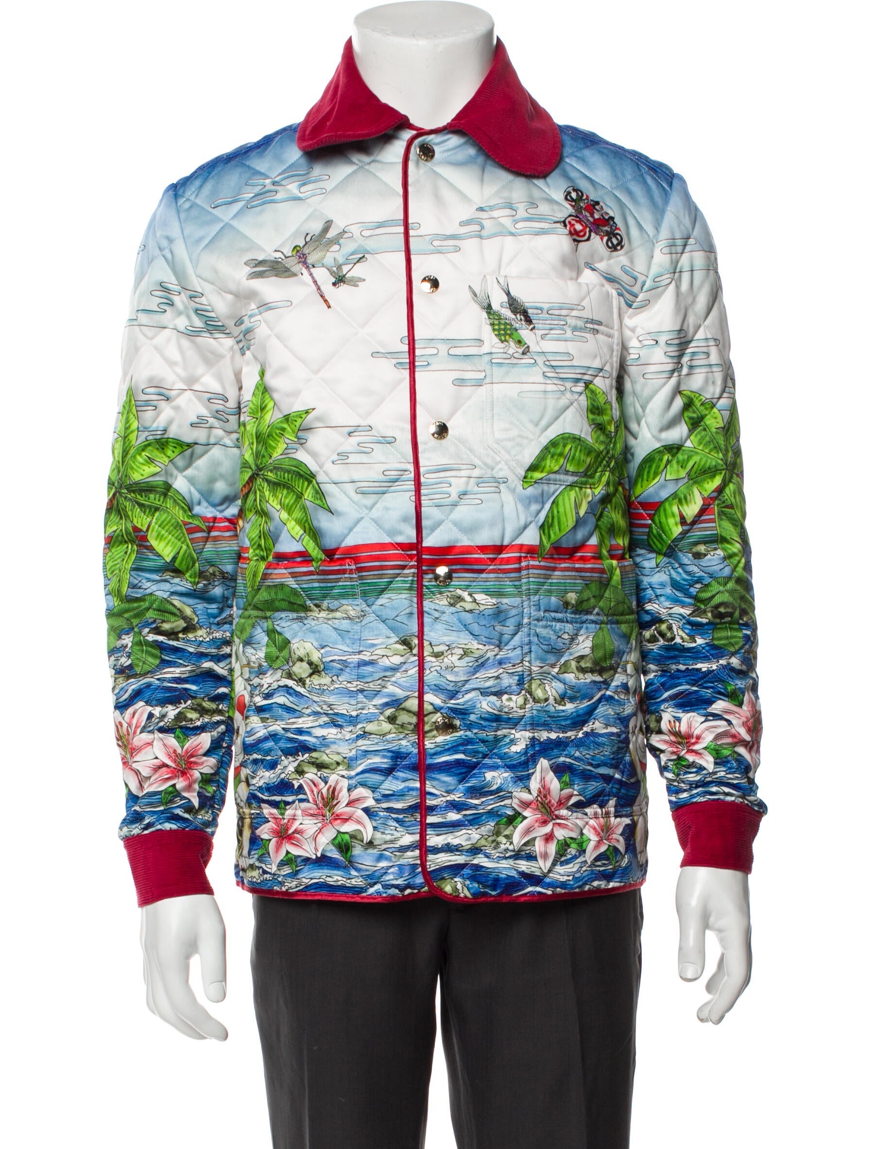 Casablanca 2022 Table Tennis Club Sunrise Hunting 'White' Denim Jacket w/ Tags