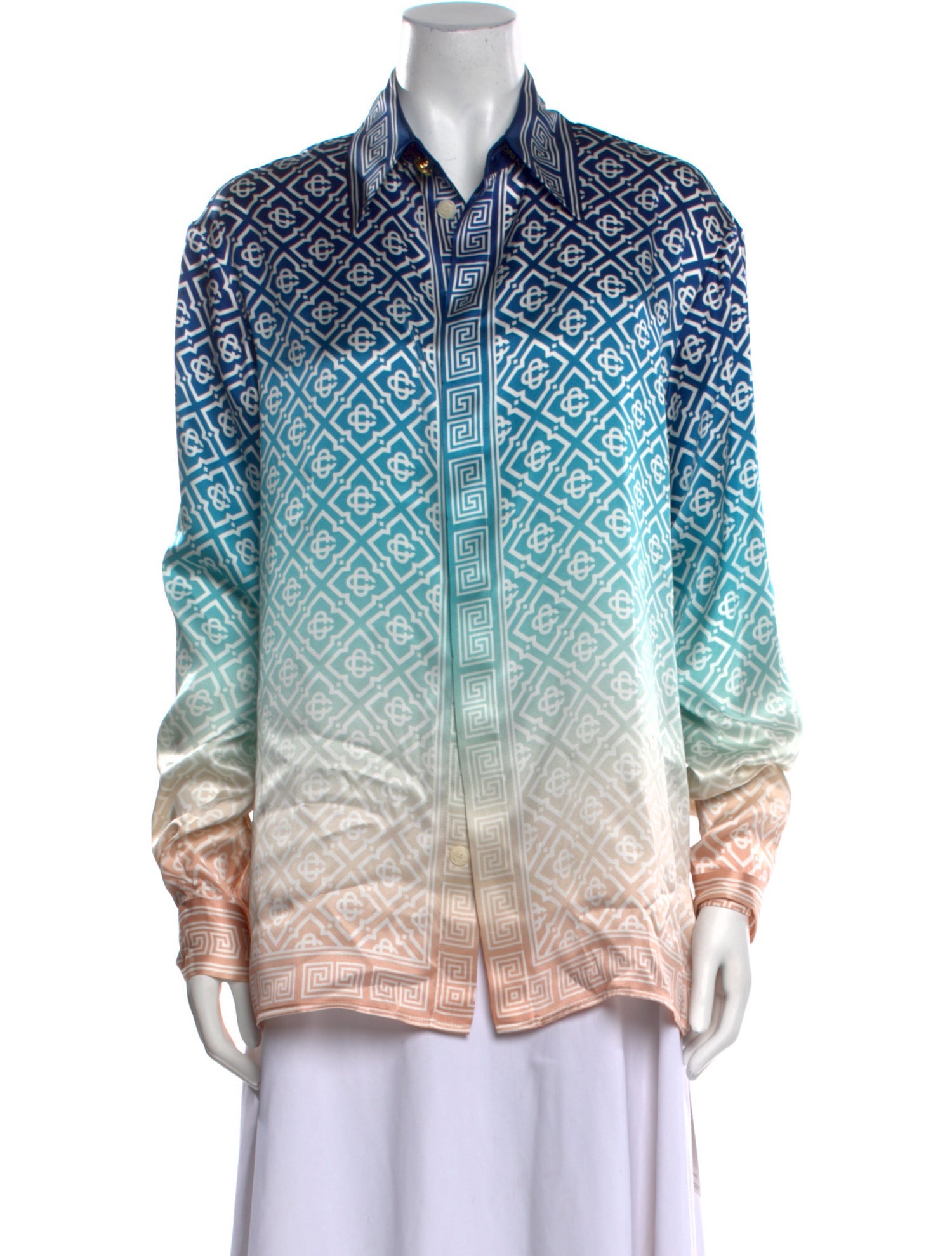 Casablanca 2025 Printed Button-Up Top w/ Tags