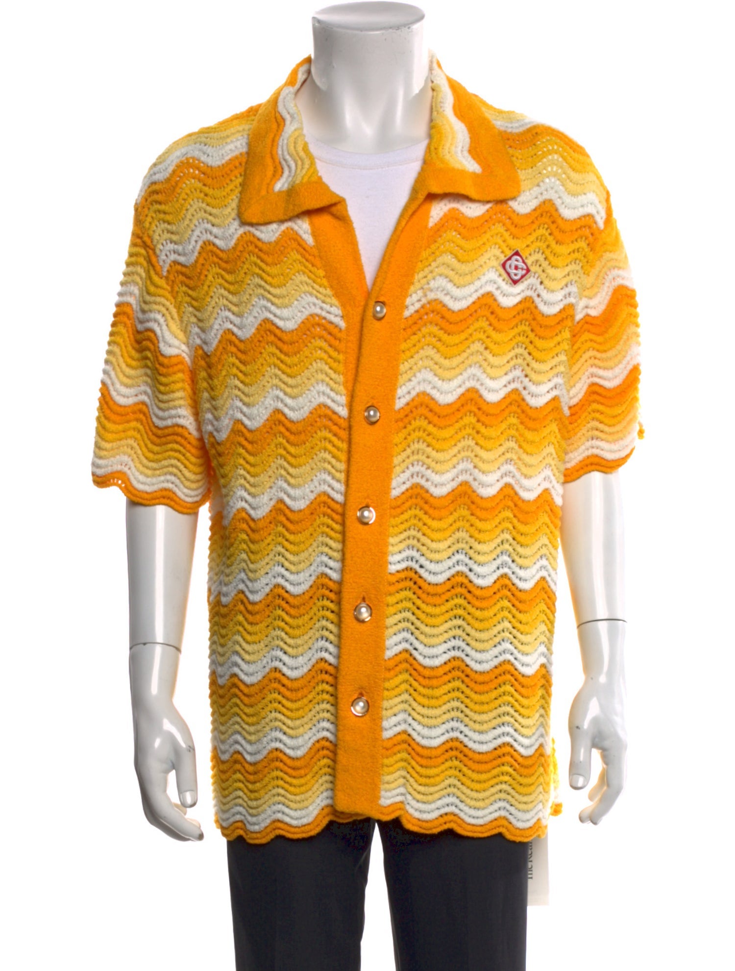 Casablanca 2023 Faux Pearl Accents Shirt