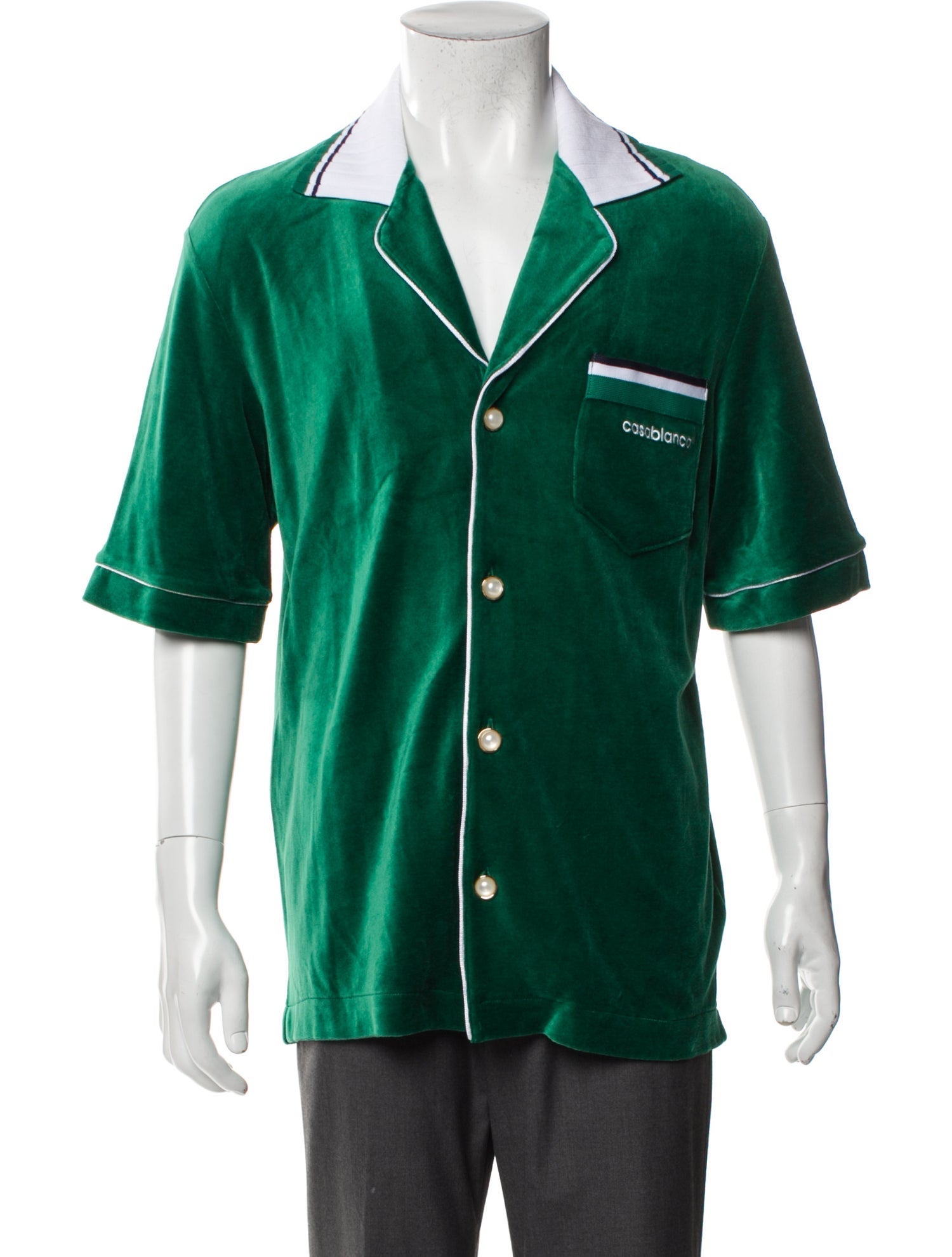 Casablanca Colorblock Pattern Three-Quarter Sleeve Shirt