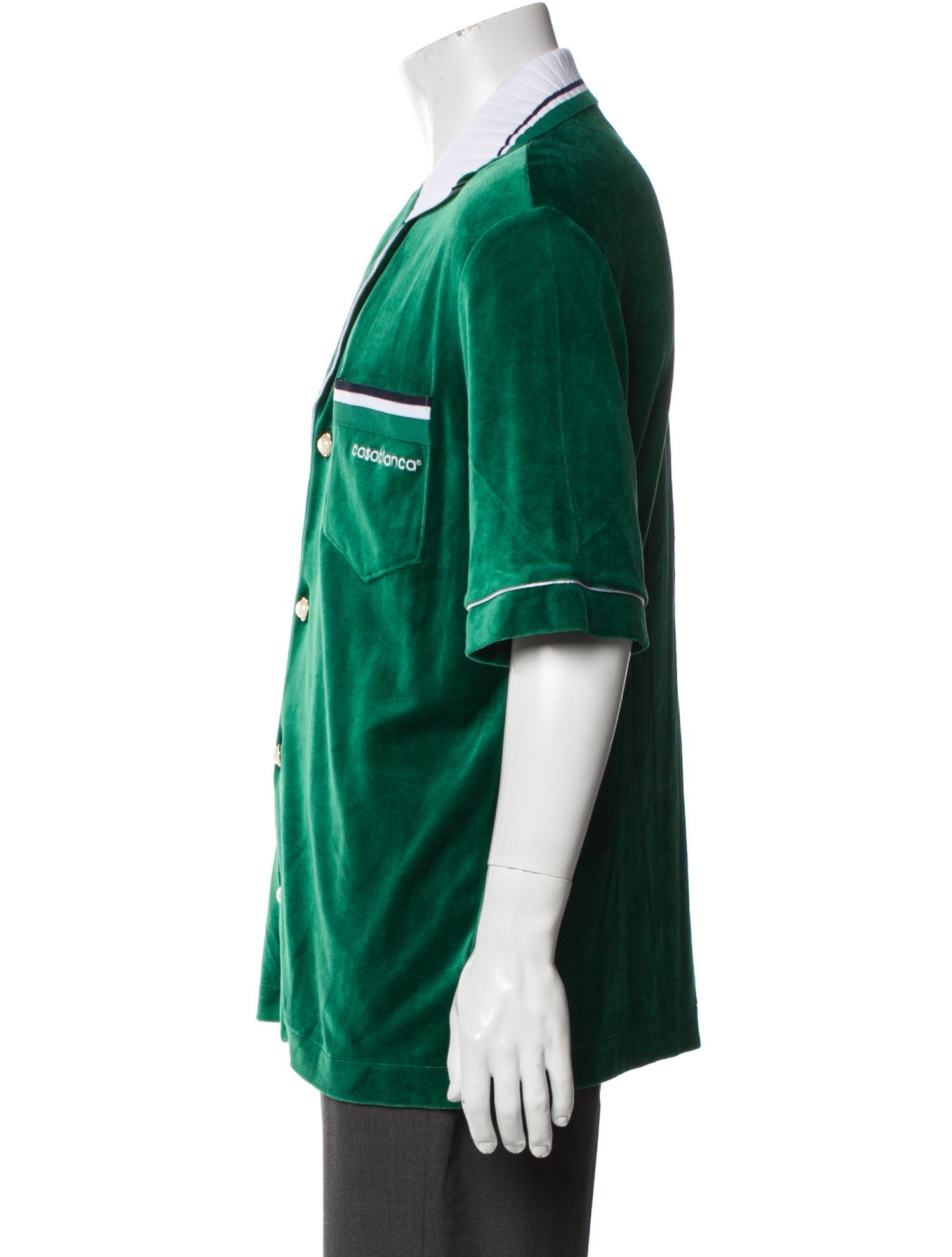 Casablanca Colorblock Pattern Three-Quarter Sleeve Shirt