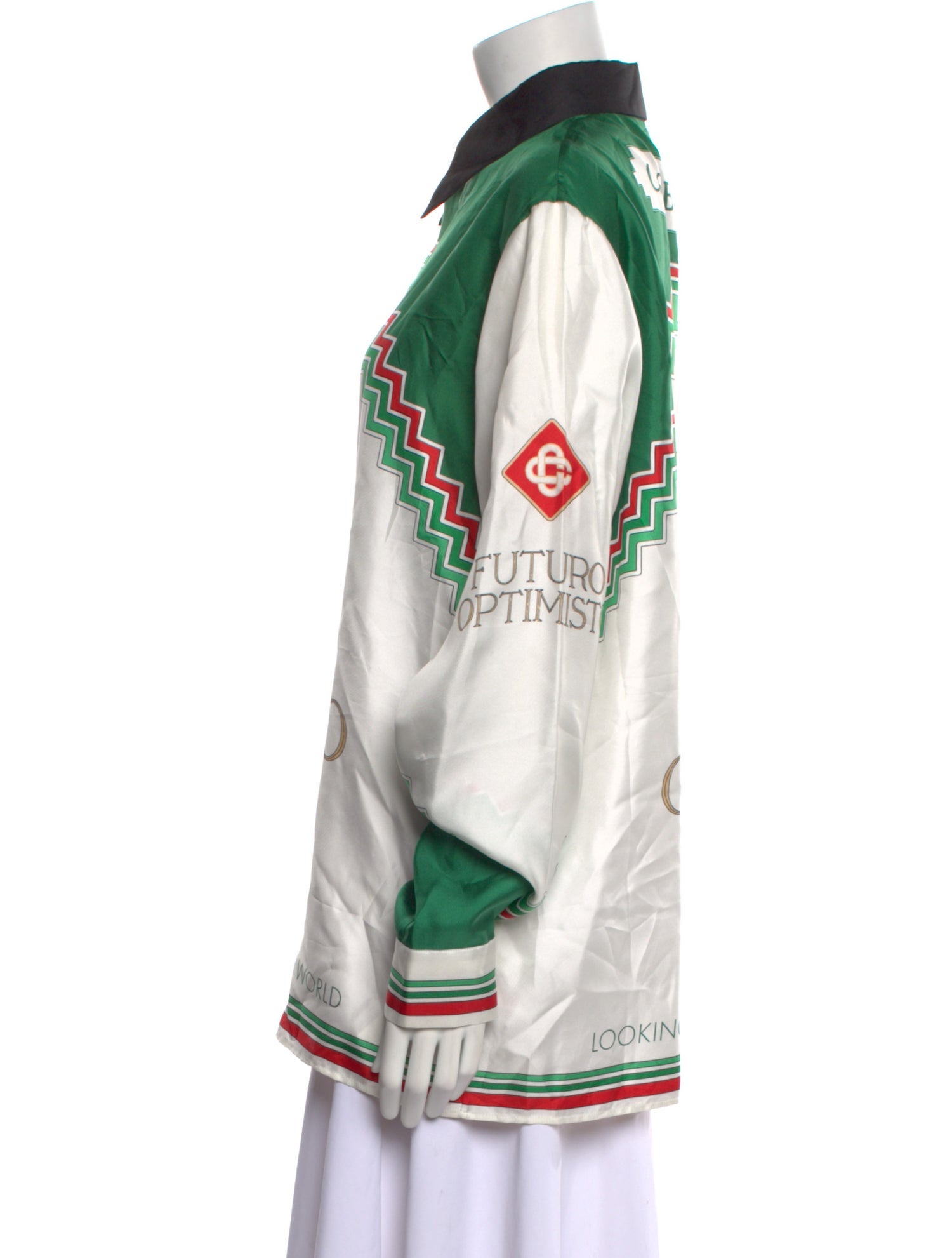 Casablanca Silk Graphic Print Sweatshirt w/ Tags