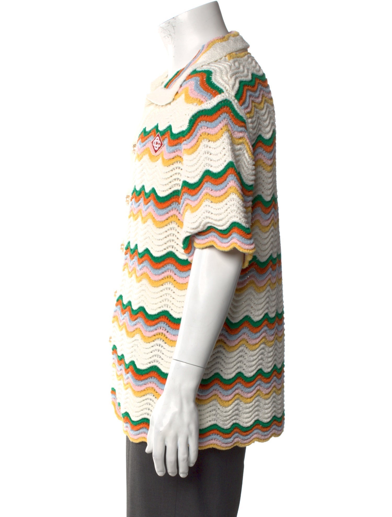 Casablanca 2023 Wavy Gradient Polo Sweater w/ Tags