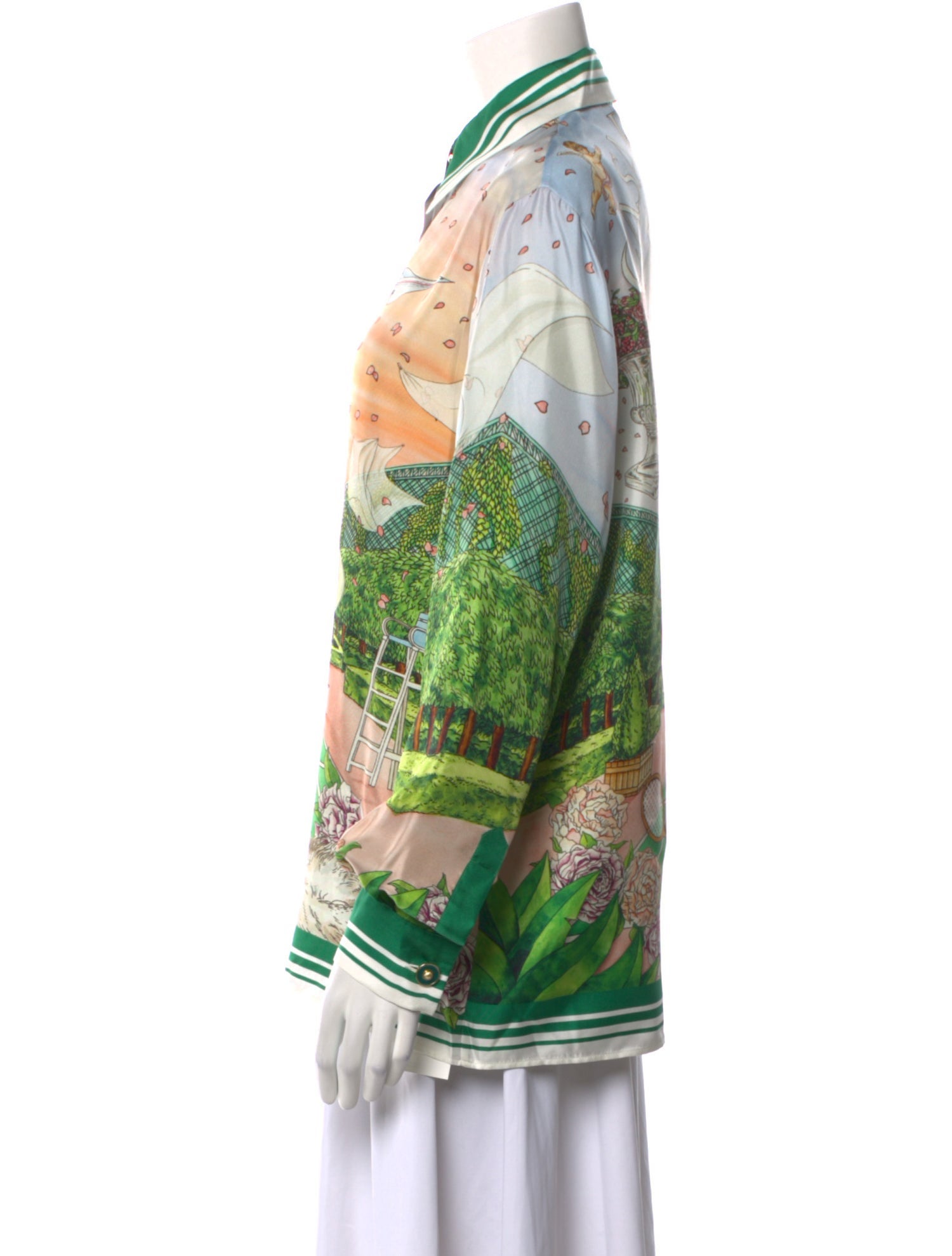 Casablanca 2022 Silk Button-Up Top