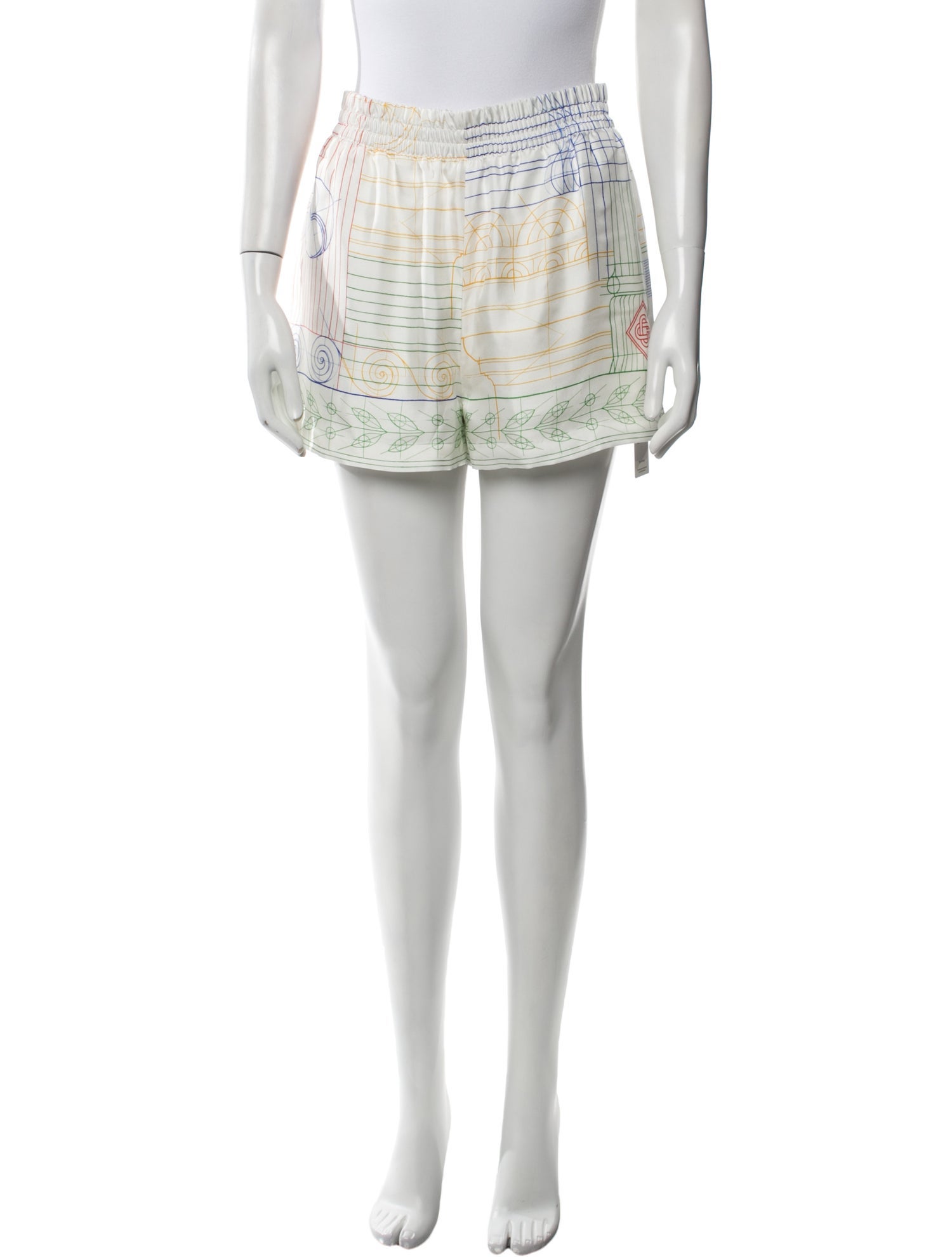 Casablanca Silk Mini Shorts