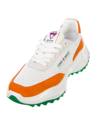 Casablanca Leather Colorblock Pattern Sneakers