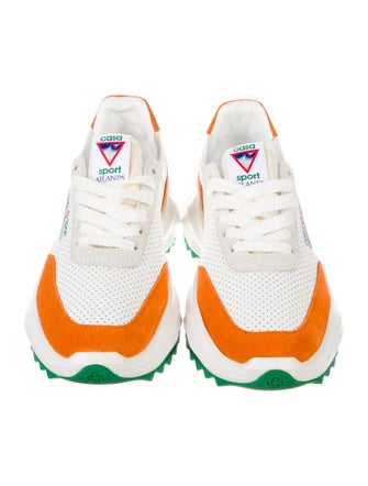 Casablanca Leather Colorblock Pattern Sneakers