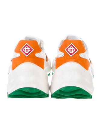 Casablanca Leather Colorblock Pattern Sneakers