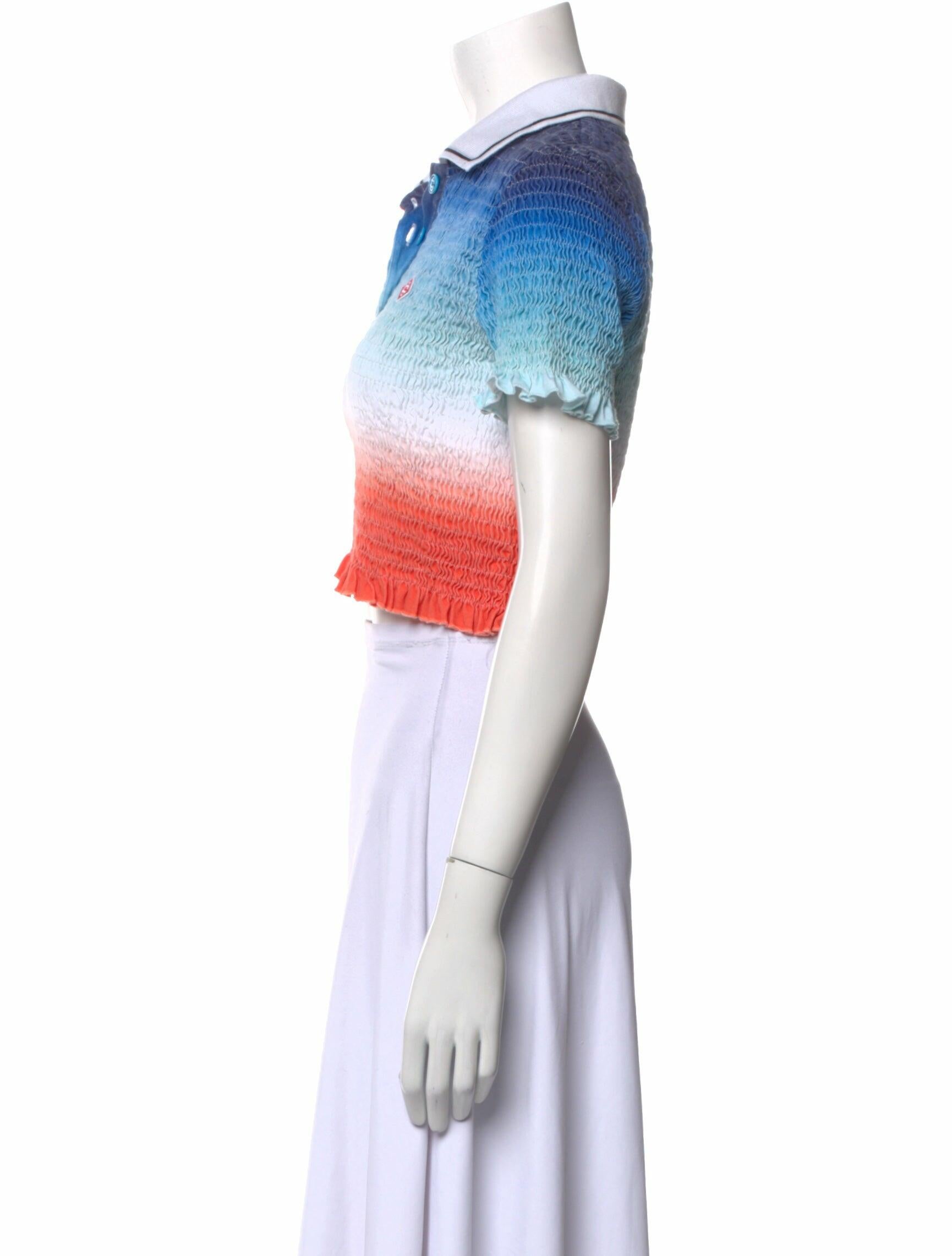Casablanca 2025 Colorblock Pattern Crop Top