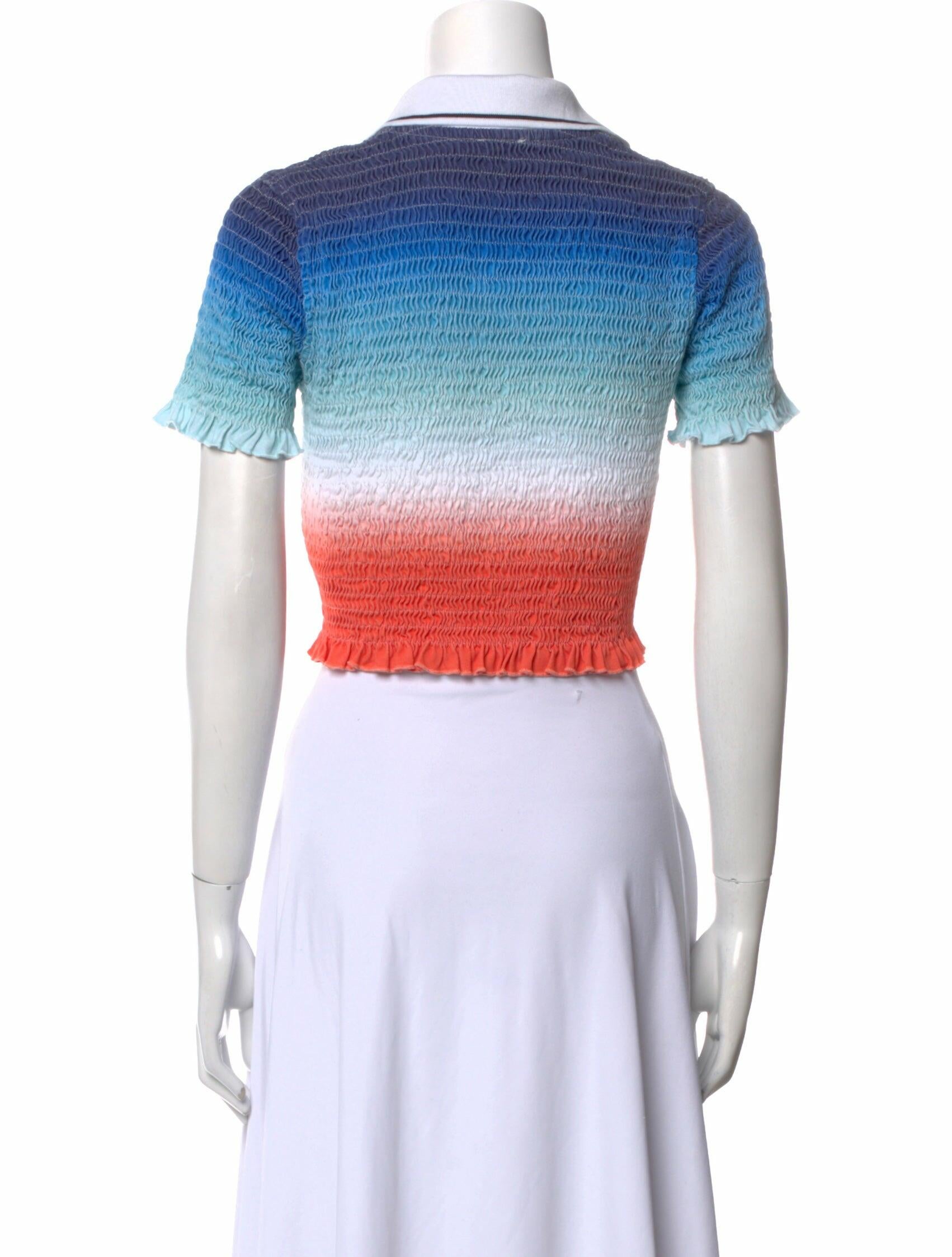 Casablanca 2025 Colorblock Pattern Crop Top
