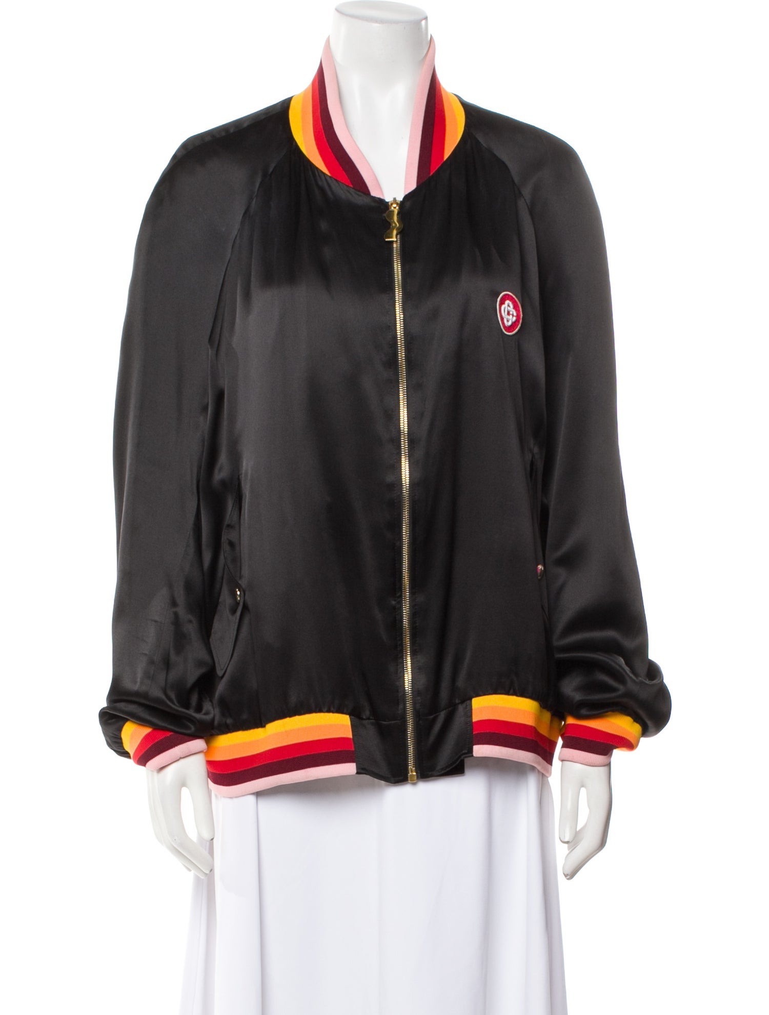 Casablanca Masao San Souvenir Silk Bomber Jacket