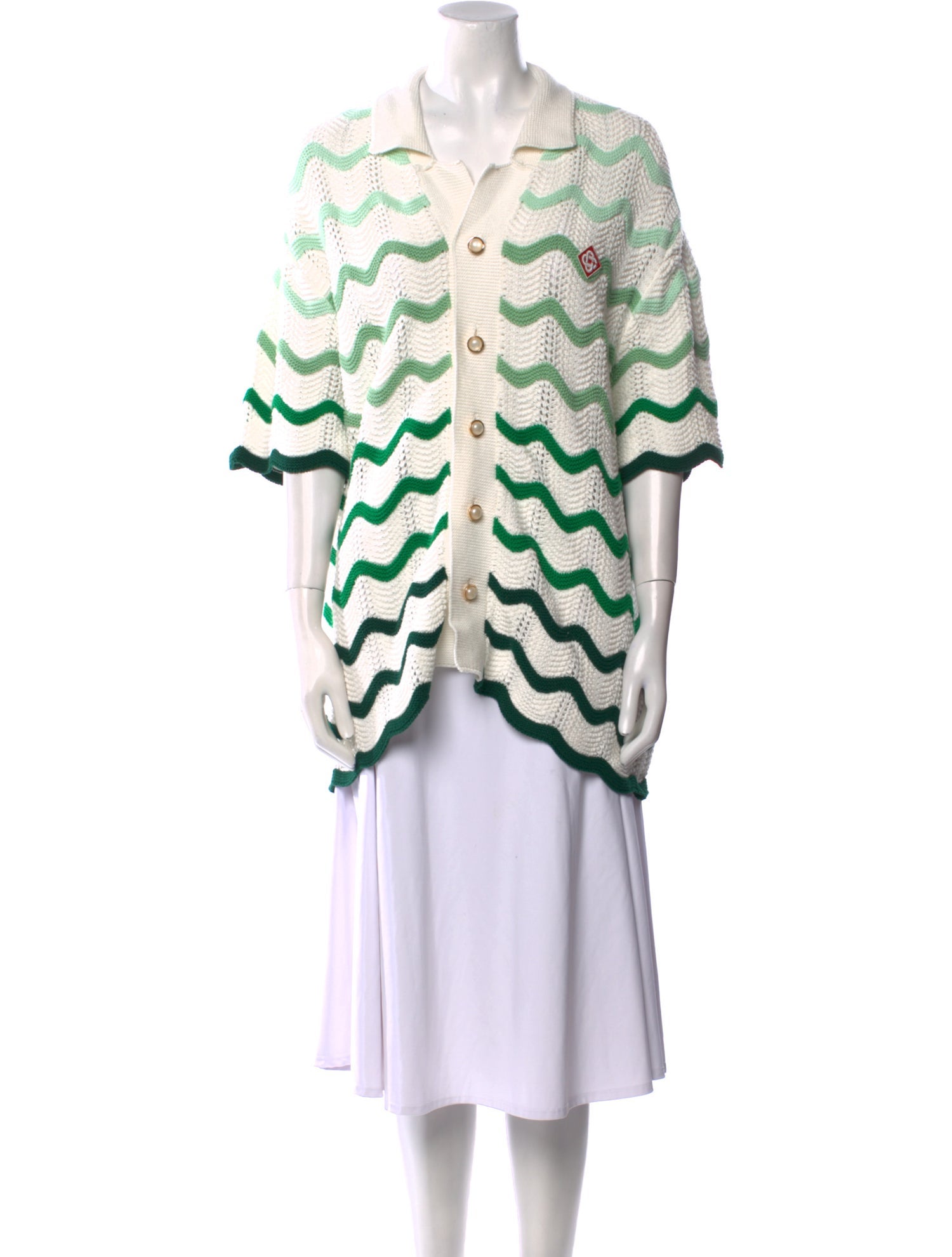 Casablanca Striped Open Front Sweater w/ Tags