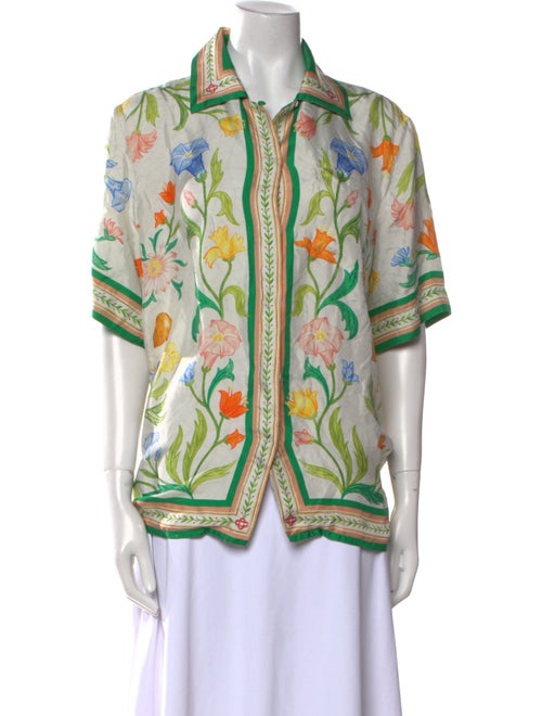 Casablanca 2023 Silk Button-Up Top