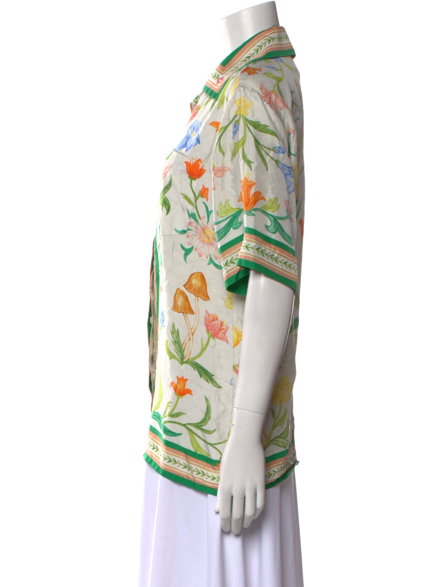 Casablanca 2023 Silk Button-Up Top