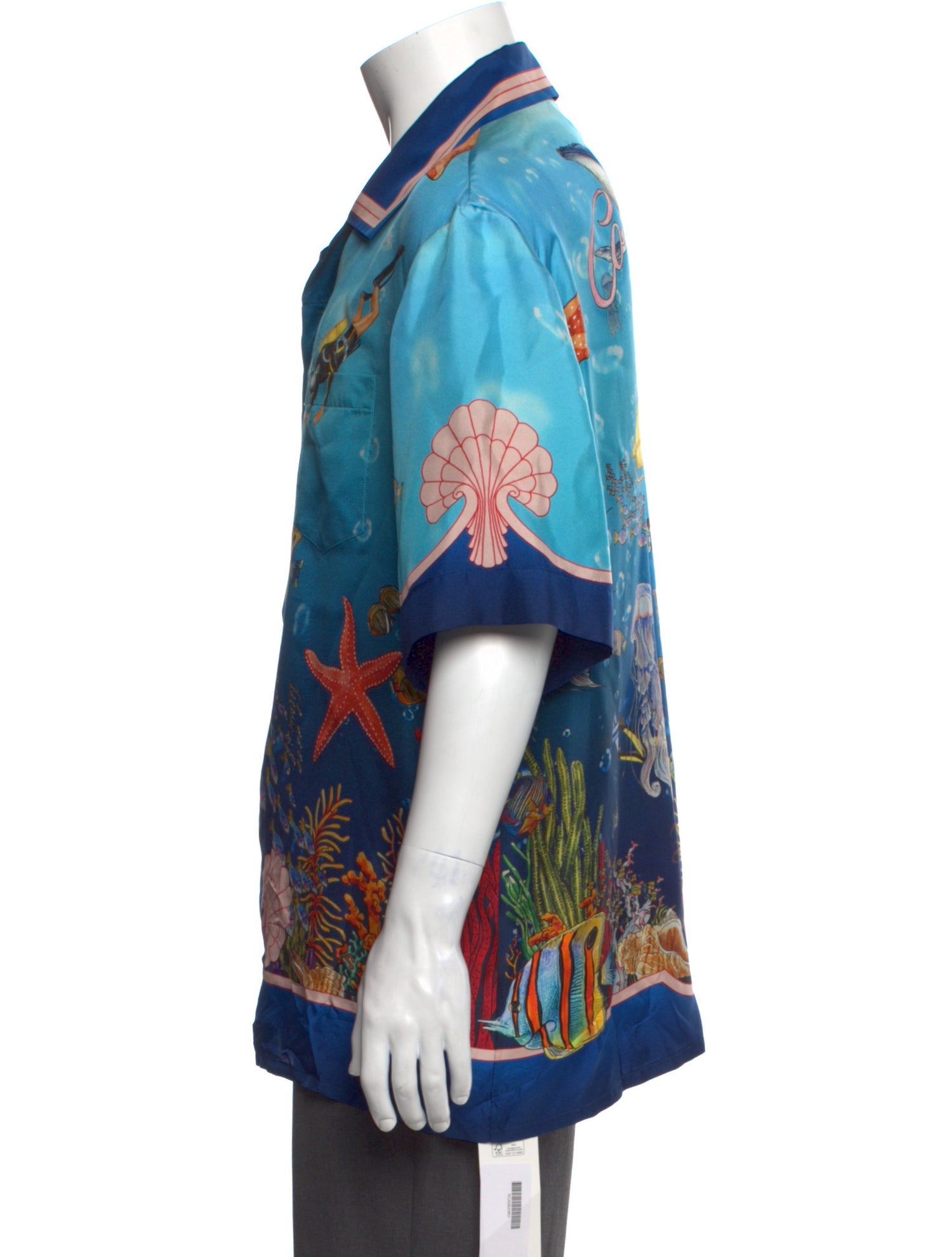 Casablanca Silk Graphic Print Shirt