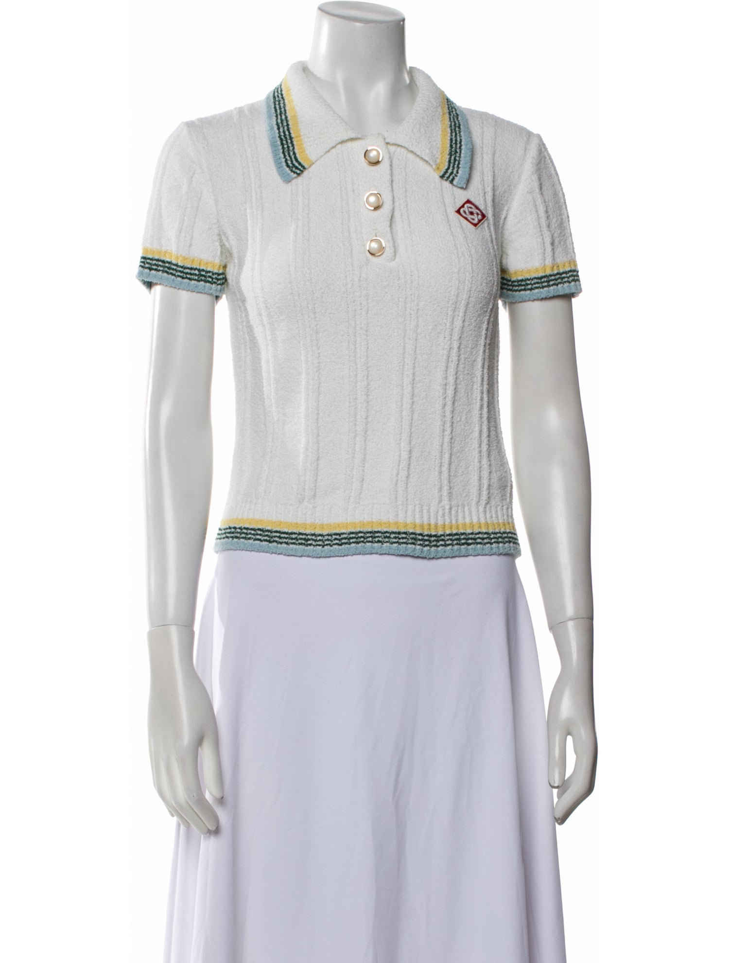 Casablanca Printed Short Sleeve Polo