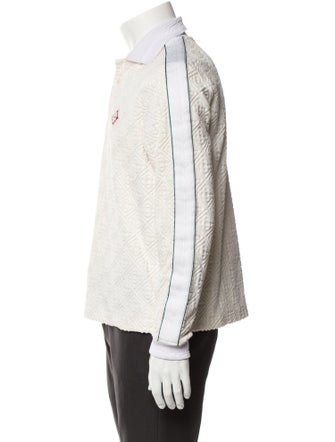 Casablanca Graphic Print Turtleneck Polo Sweater