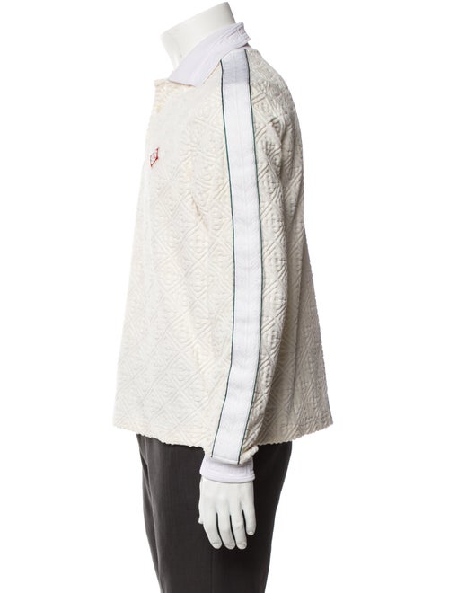 Casablanca Graphic Print Turtleneck Polo Sweater