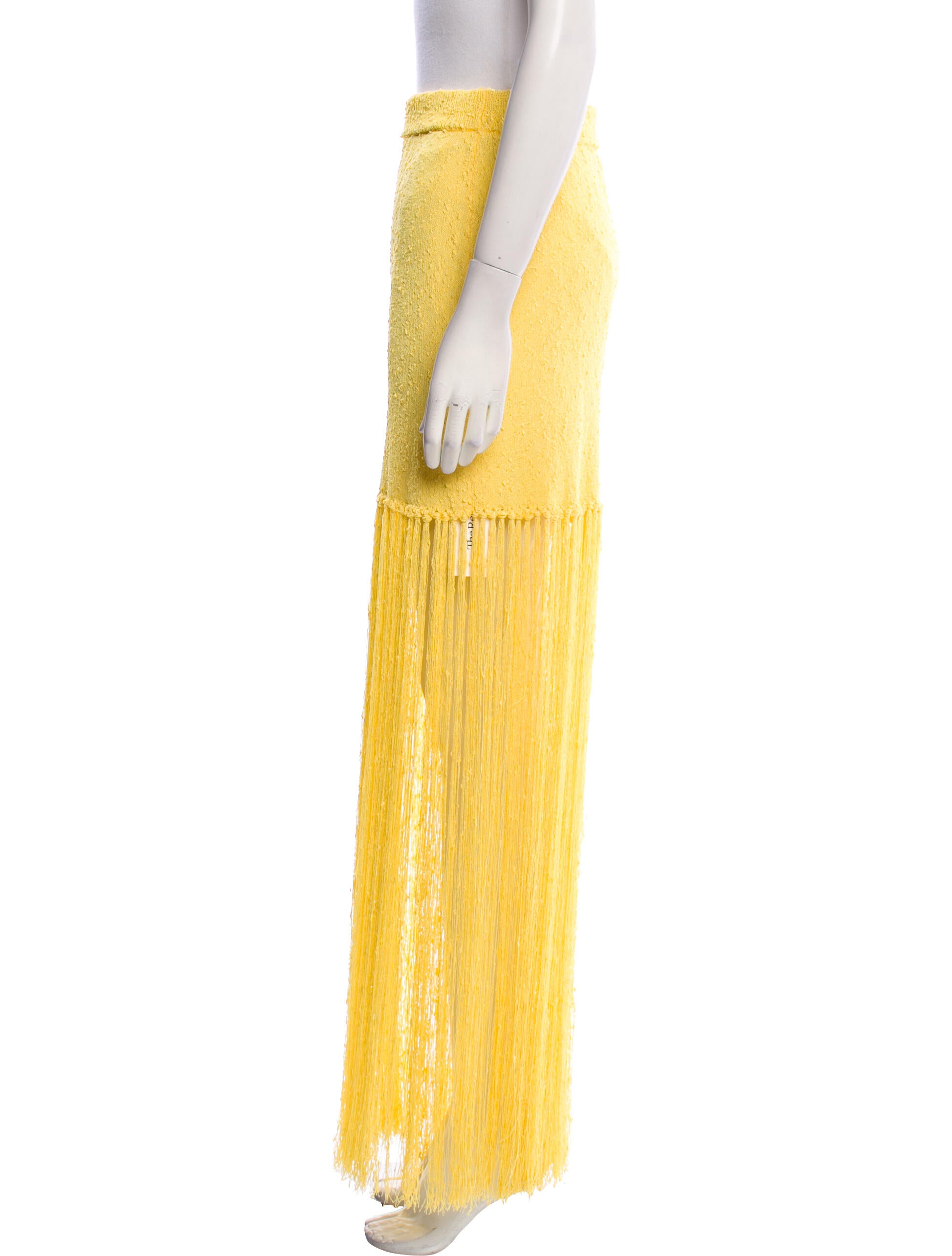 Casablanca Fringe Trim Accent Long Skirt w/ Tags