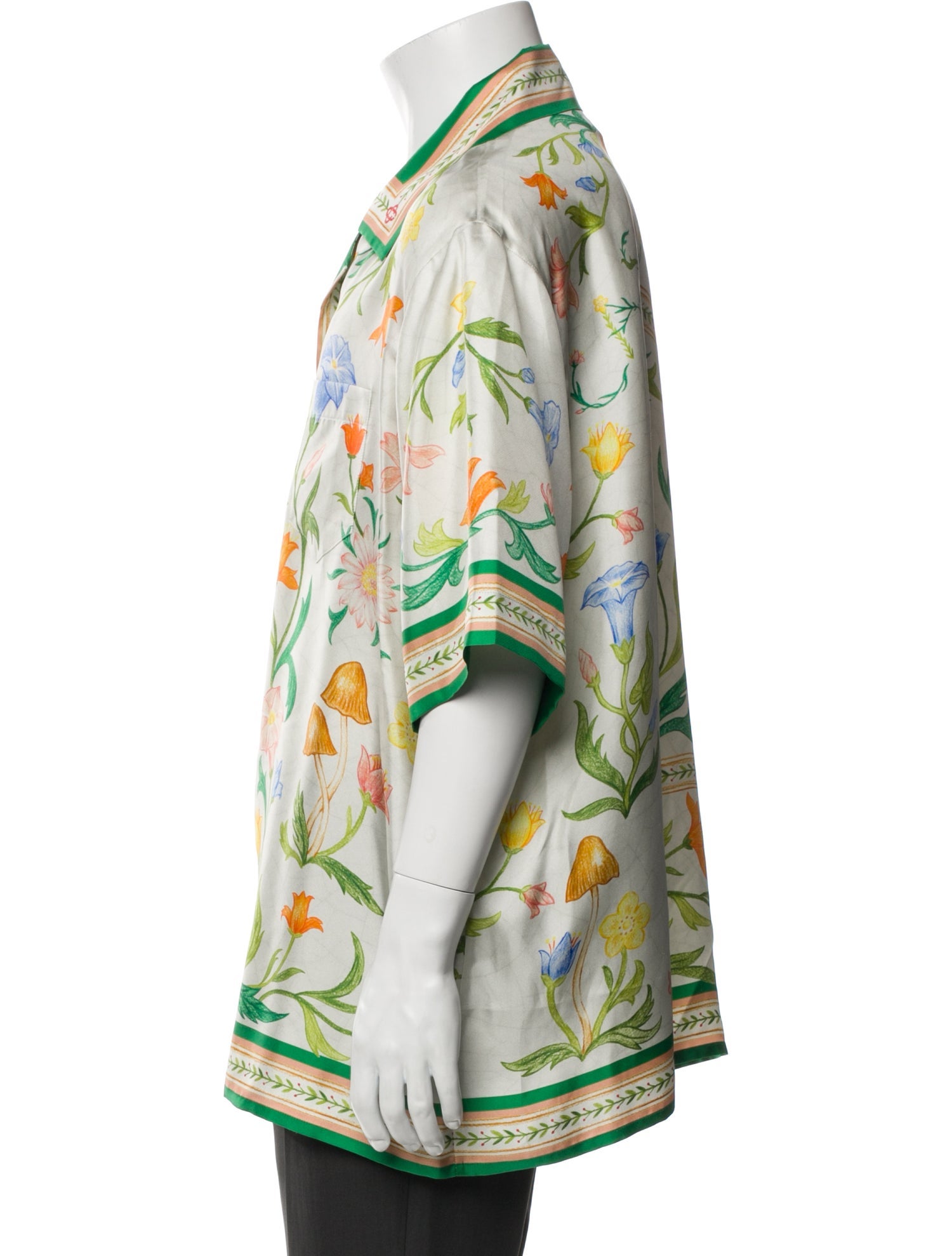 Casablanca Silk Floral Print Shirt