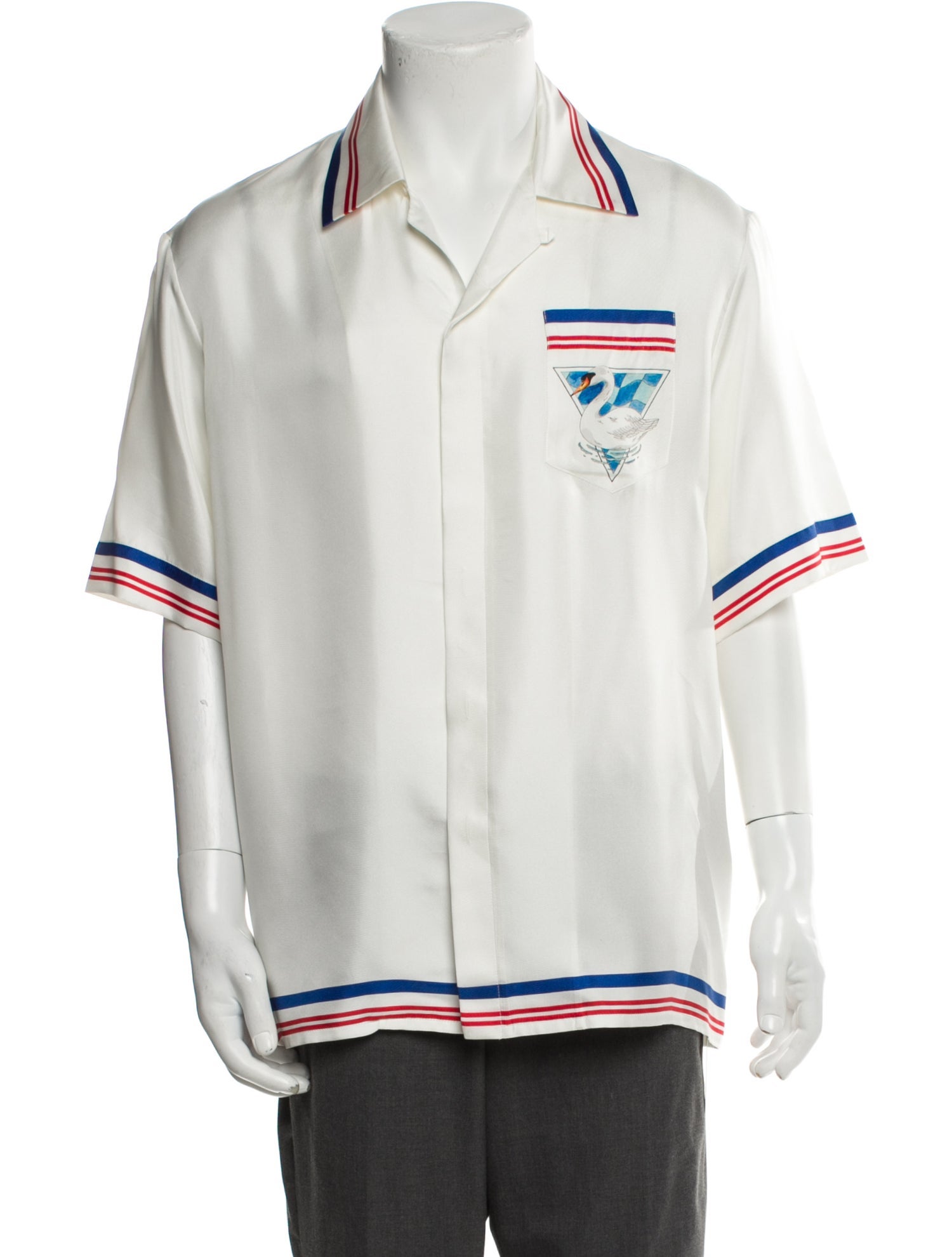 Casablanca Silk Graphic Print Shirt