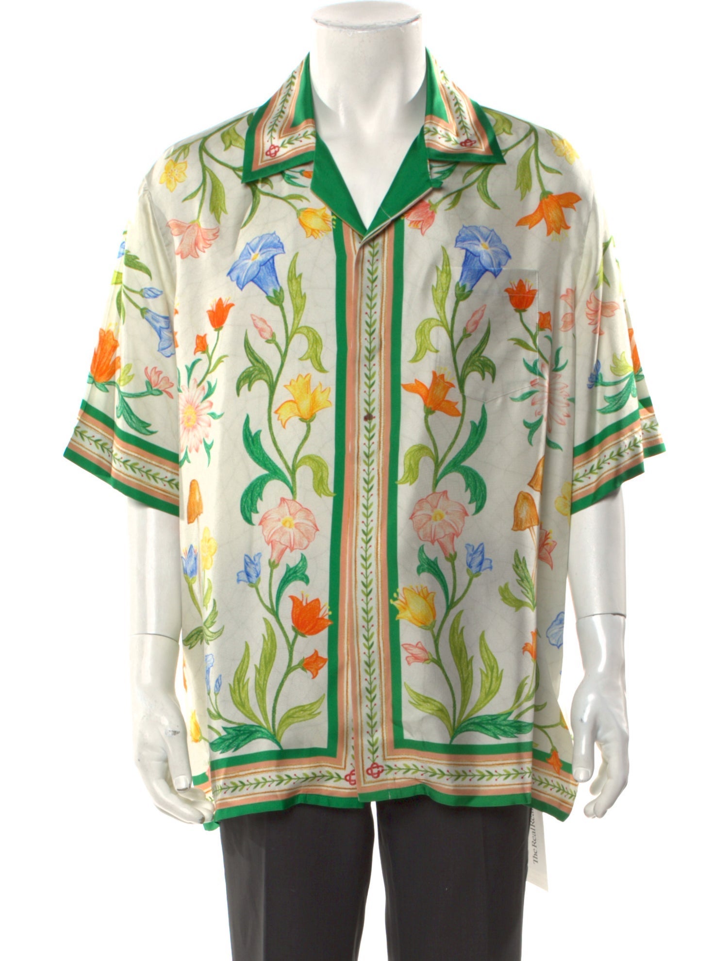 Casablanca Silk Floral Print Shirt