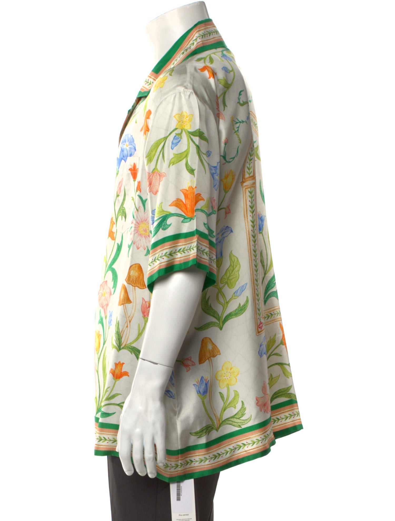 Casablanca Silk Floral Print Shirt