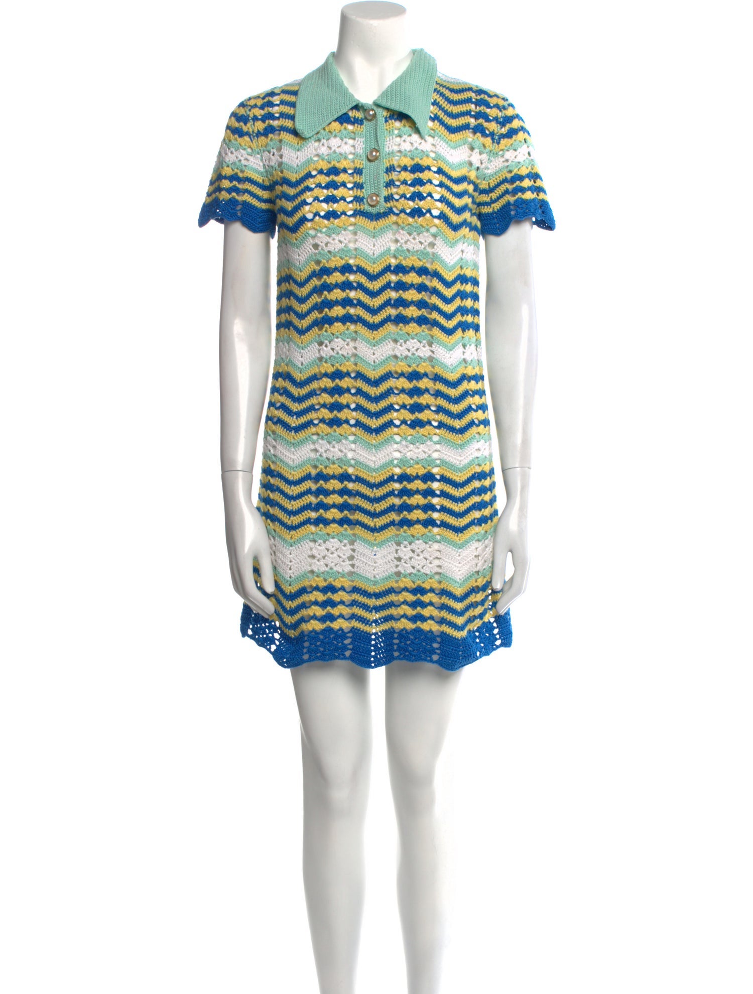 Casablanca Striped Mini Dress