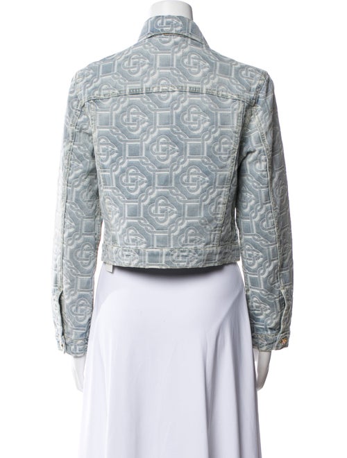 Casablanca Tweed Pattern Denim Jacket