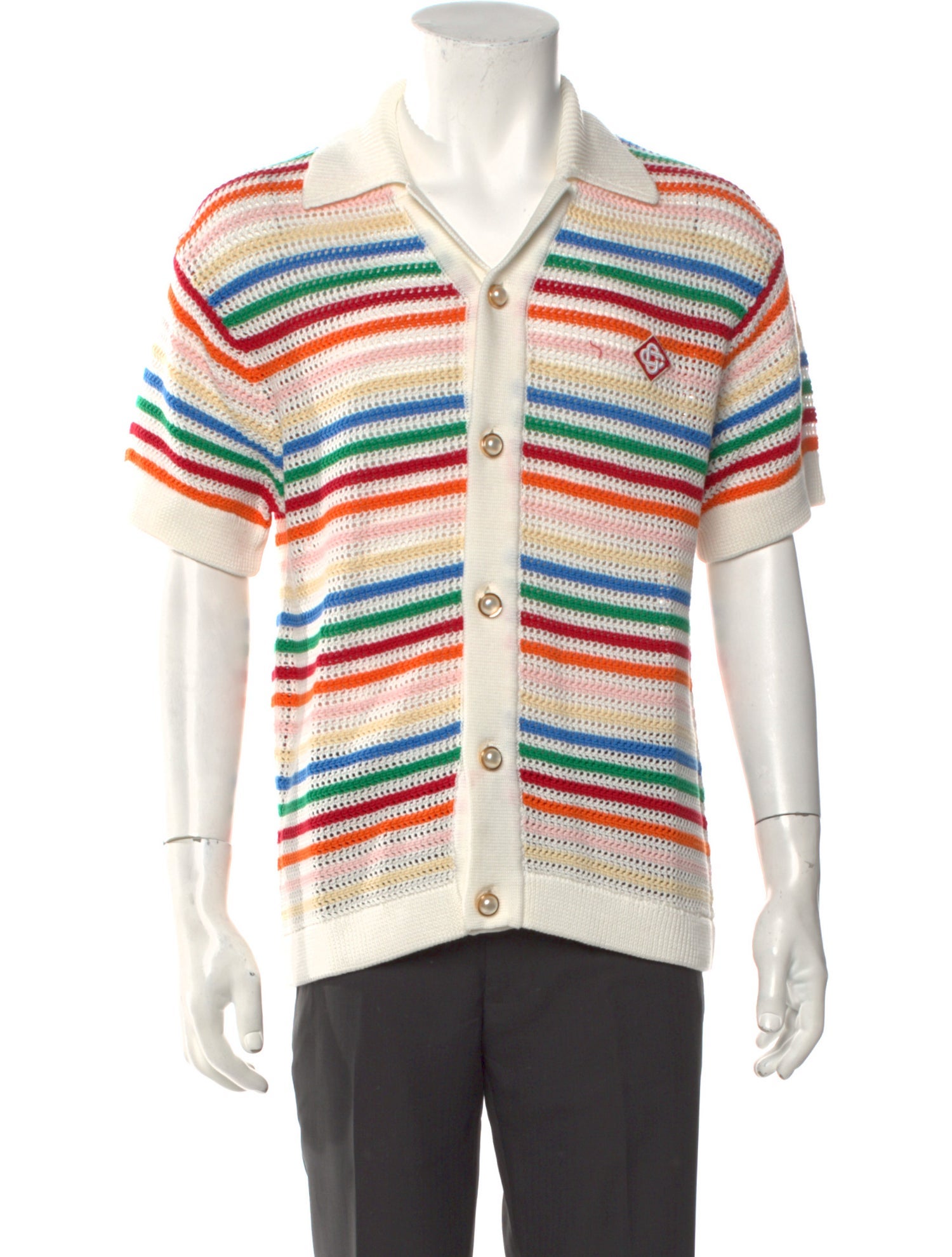 Casablanca Striped V-Neck Cardigan w/ Tags