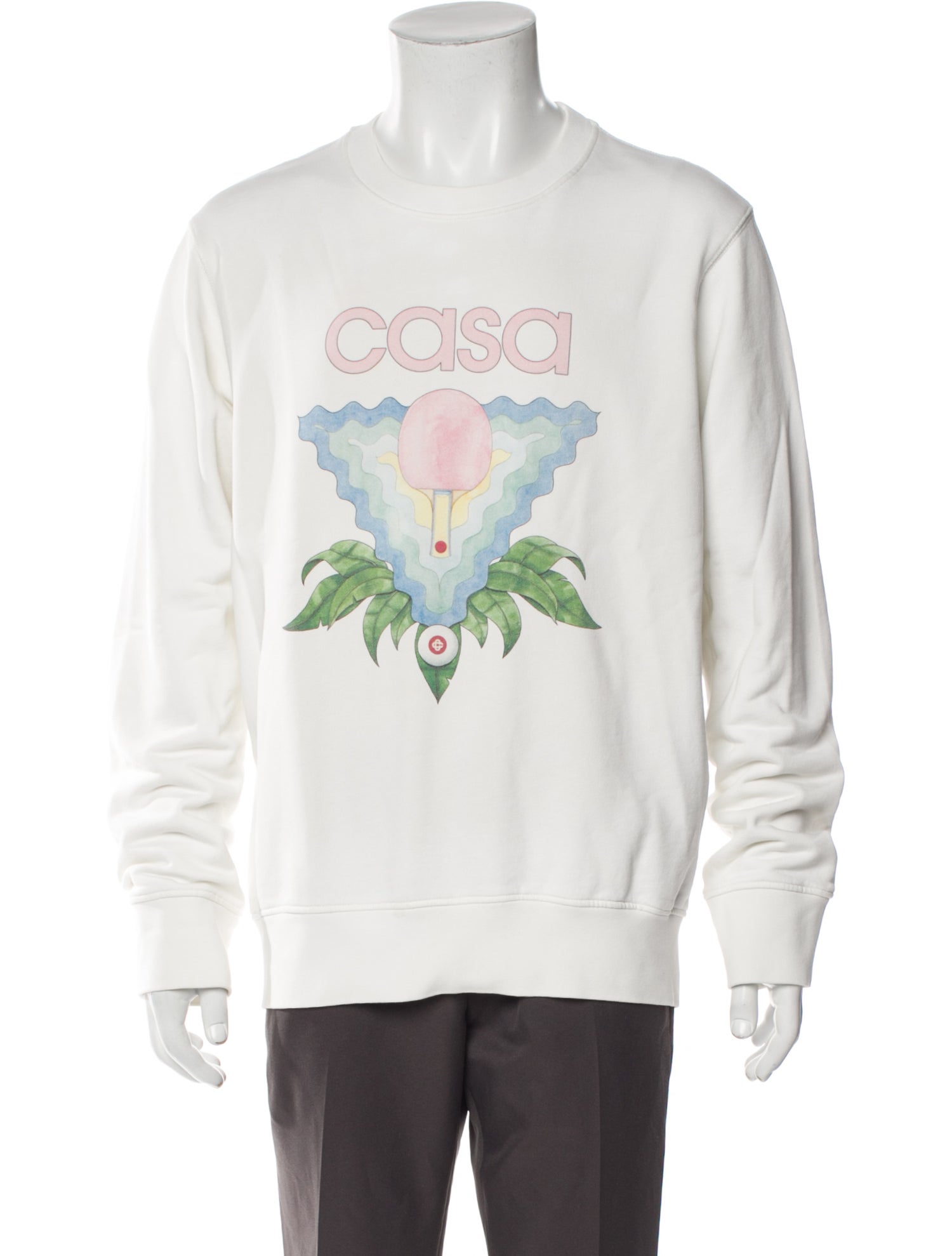 Casablanca Graphic Print Crew Neck Sweatshirt