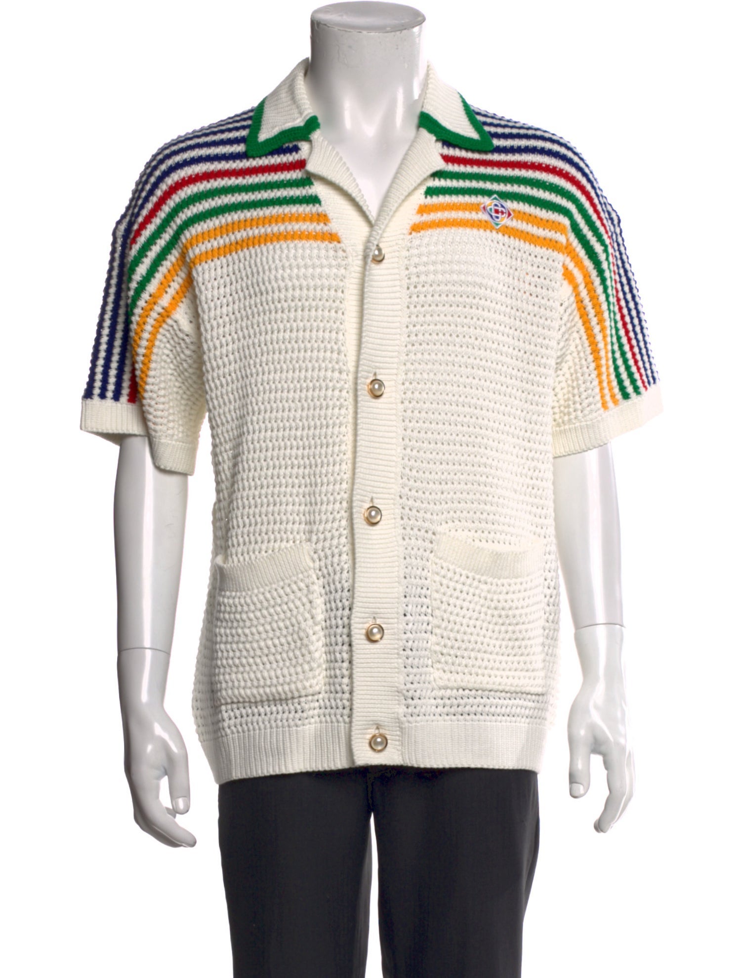 Casablanca 2023 Faux Pearl Accents Shirt w/ Tags