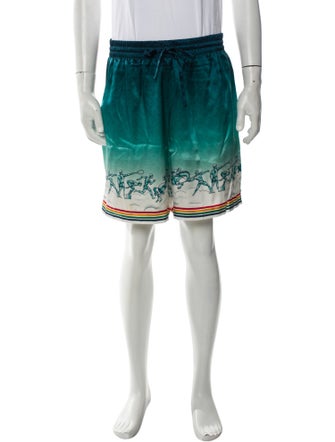Casablanca Silk Jogger Shorts