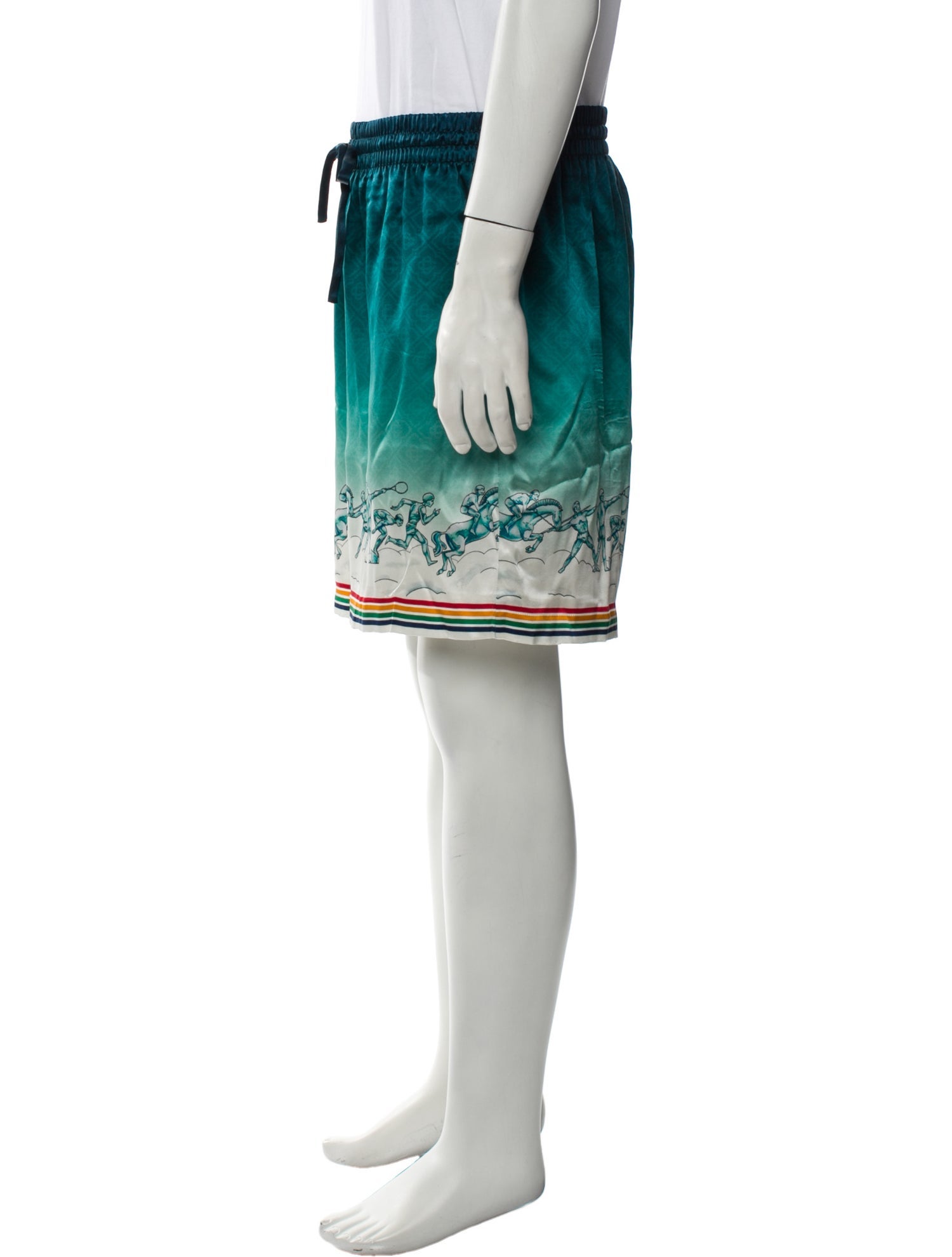 Casablanca Silk Jogger Shorts