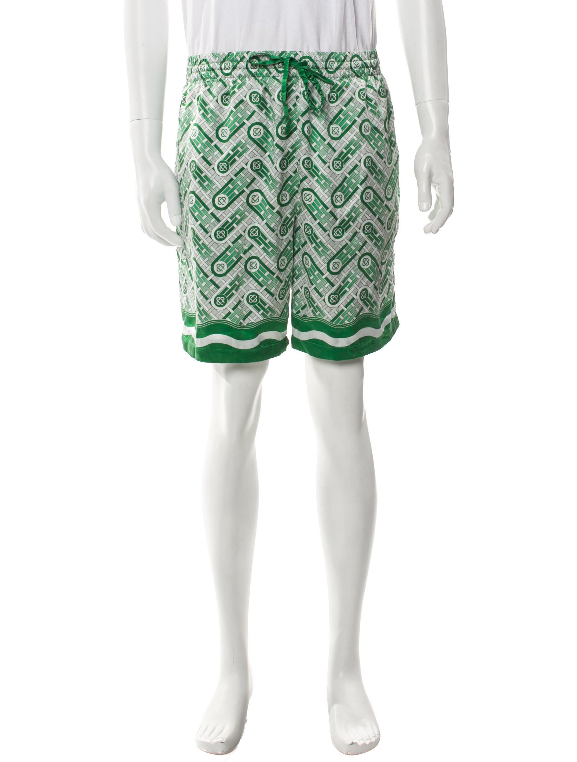 Casablanca Silk Jogger Shorts