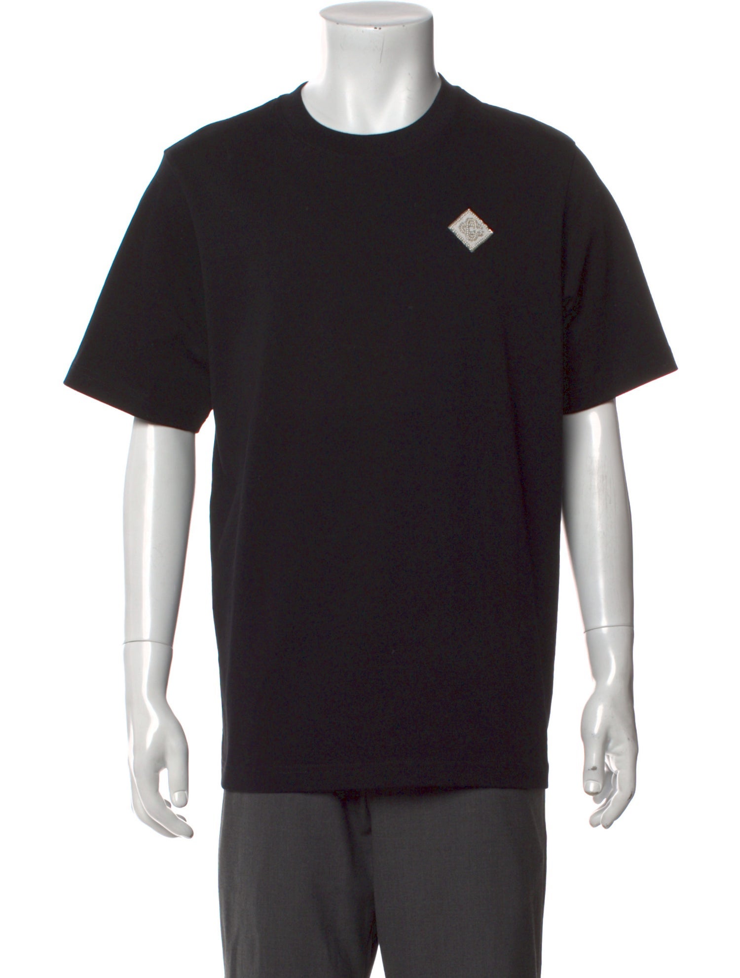 Casablanca Faux Pearl Accents Crew Neck T-Shirt