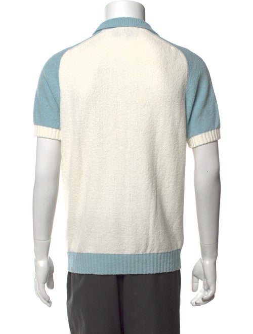 Casablanca Colorblock Pattern Collar Polo Shirt