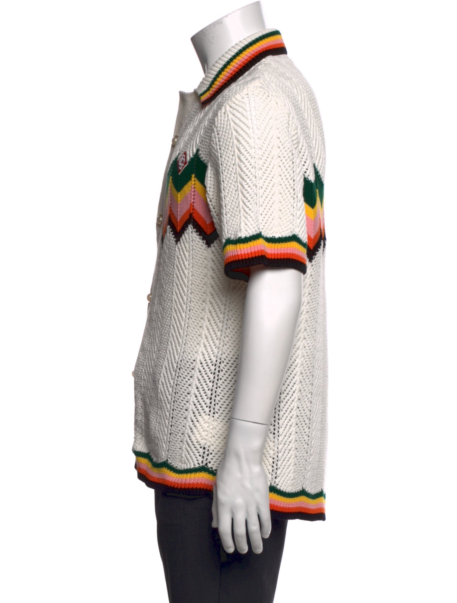 Casablanca 2024 Colorblock Pattern Polo Shirt