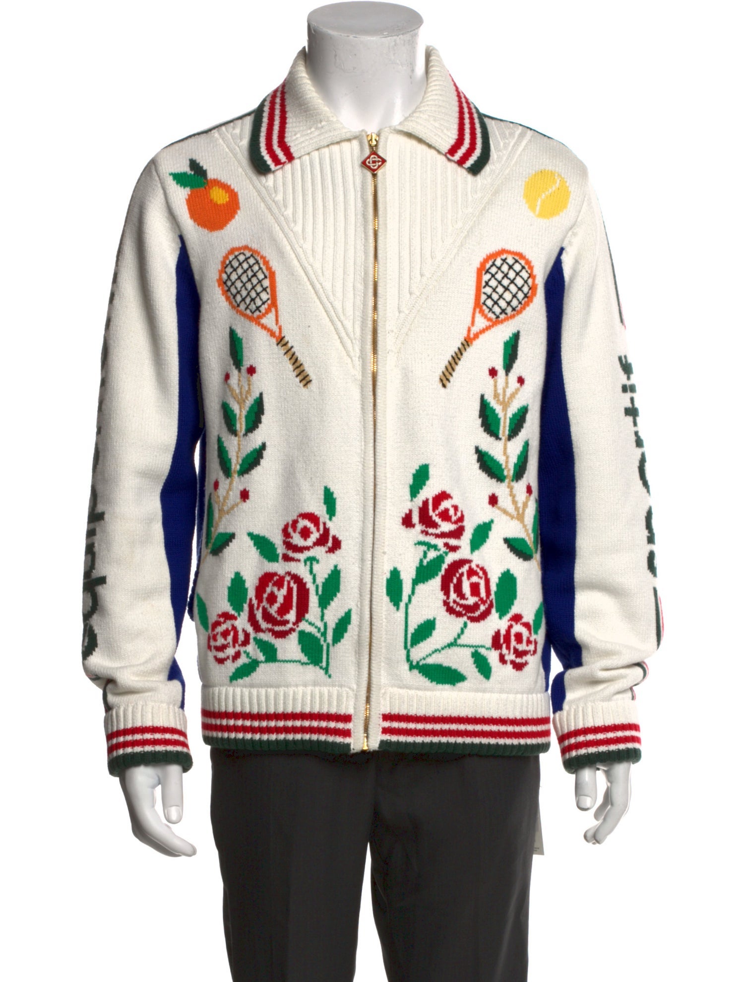 Casablanca Printed Collar Cardigan