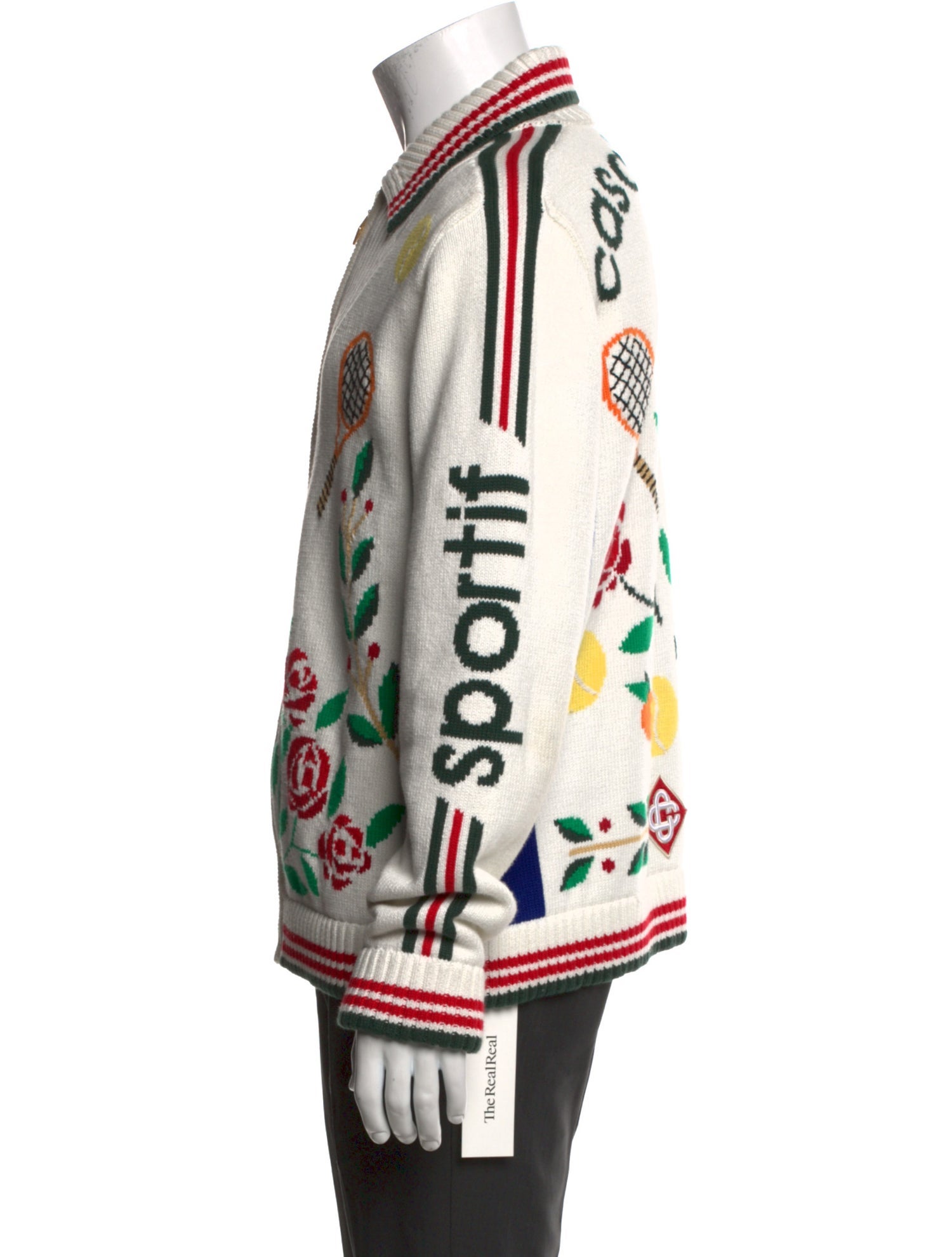 Casablanca Printed Collar Cardigan