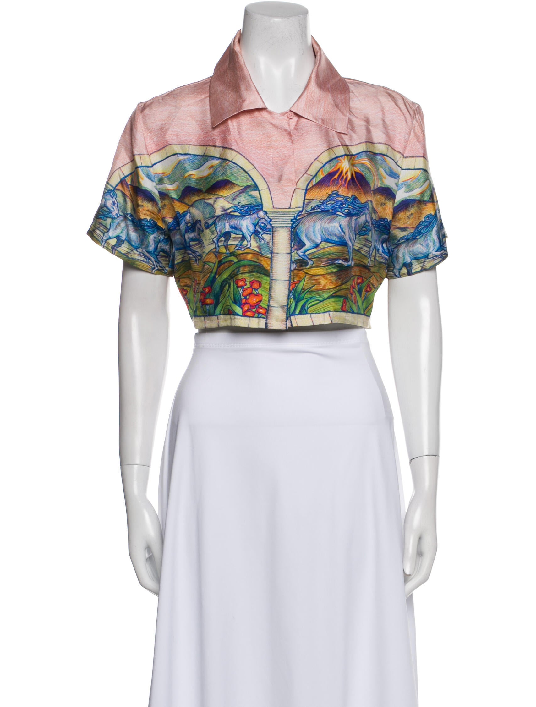Casablanca 2023 Silk Crop Top