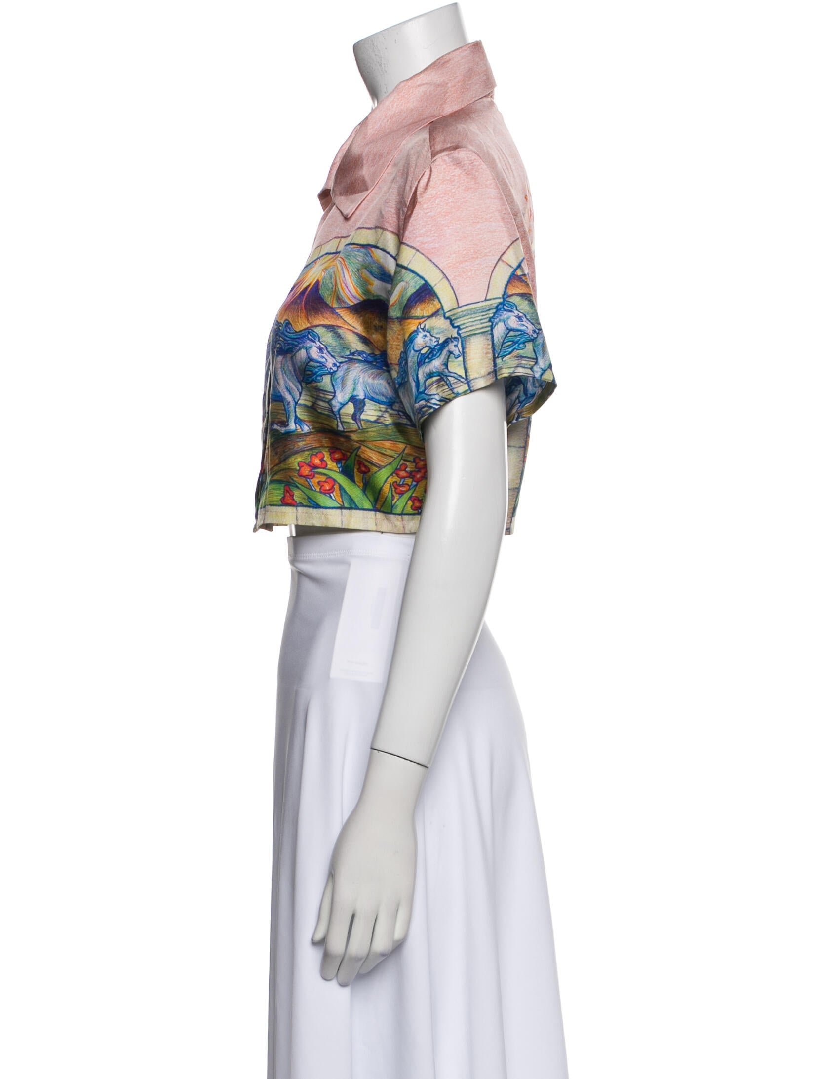 Casablanca 2023 Silk Crop Top