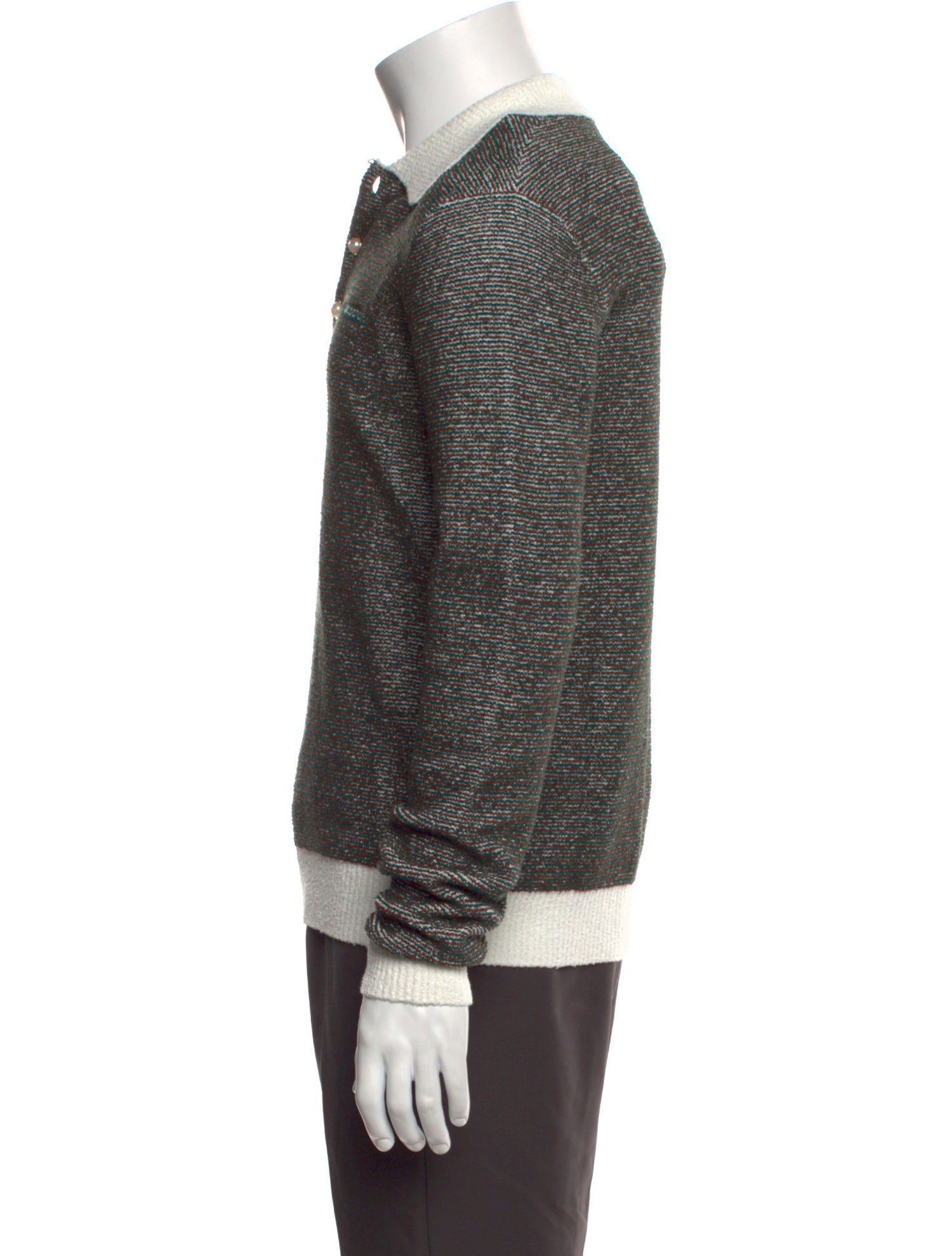 Casablanca Striped V-Neck Polo Sweater w/ Tags