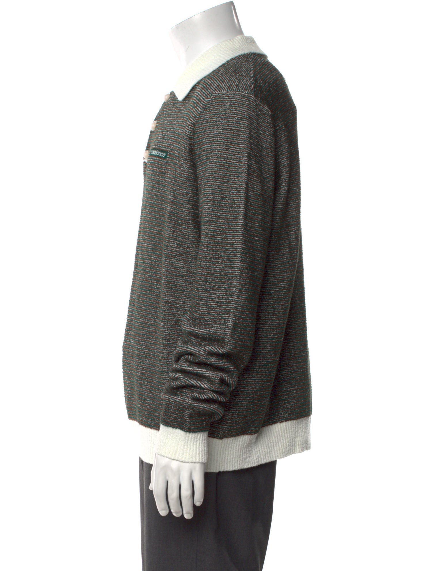 Casablanca Collar Long Sleeve Polo Sweater